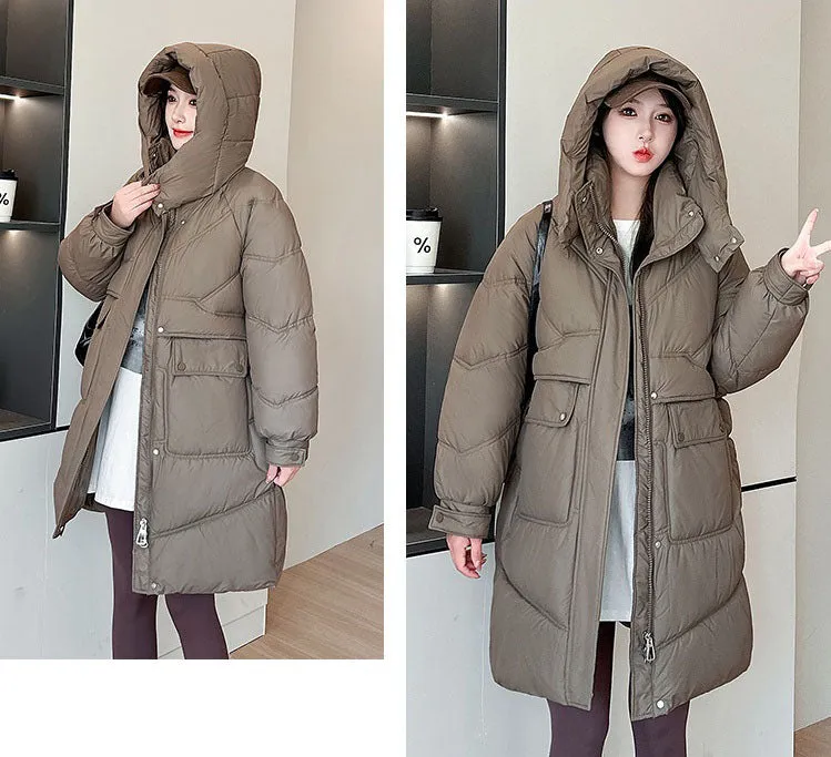 Thickened Quilted Relaxed-Fit Women's Puffer Jacket for Winter