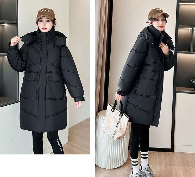 Thickened Quilted Relaxed-Fit Women's Puffer Jacket for Winter