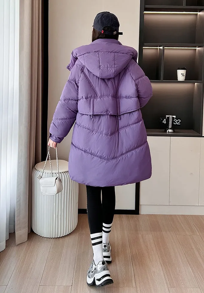 Thickened Quilted Relaxed-Fit Women's Puffer Jacket for Winter