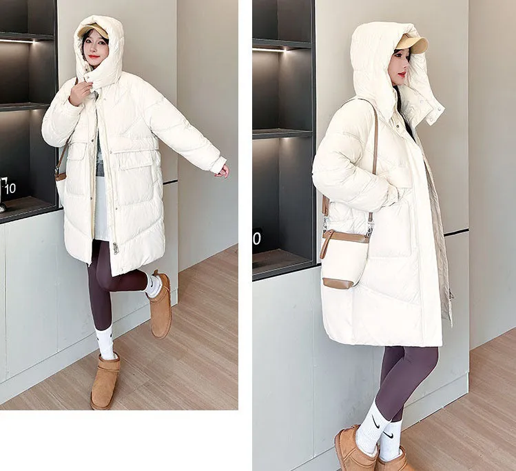 Thickened Quilted Relaxed-Fit Women's Puffer Jacket for Winter