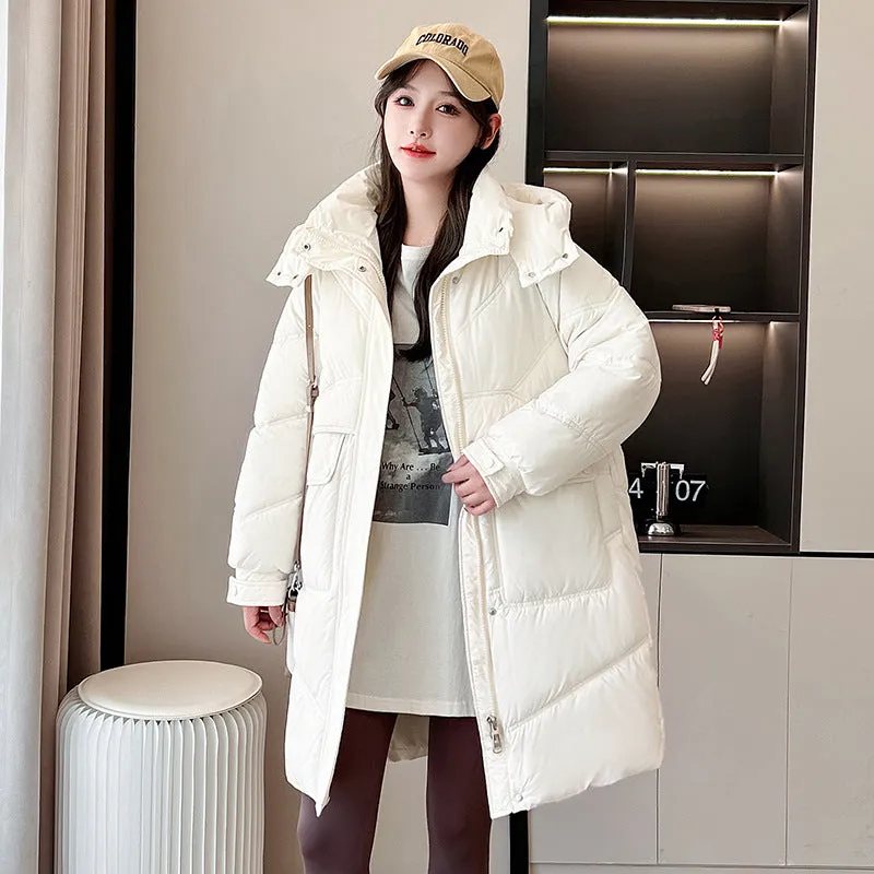 Thickened Quilted Relaxed-Fit Women's Puffer Jacket for Winter