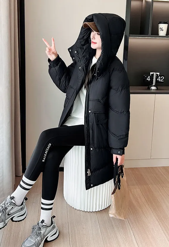 Thickened Quilted Relaxed-Fit Women's Puffer Jacket for Winter
