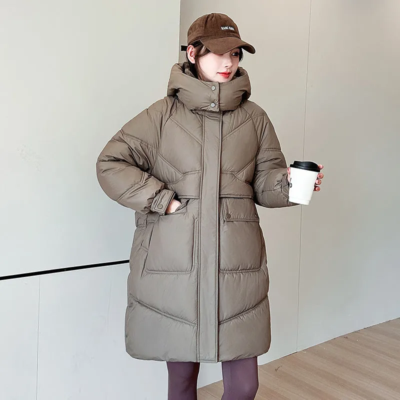 Thickened Quilted Relaxed-Fit Women's Puffer Jacket for Winter