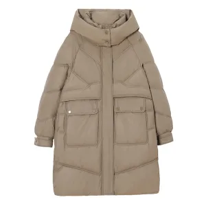 Thickened Quilted Relaxed-Fit Women's Puffer Jacket for Winter