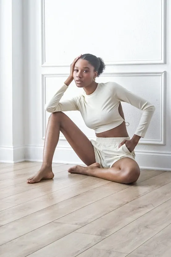 Tie Back Crop Top and Shorts Set