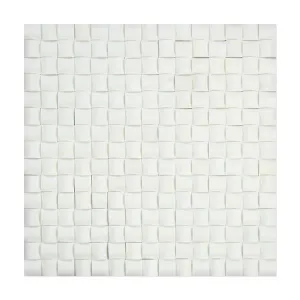 Tilefornia Thassos White 3D Small Bread Marble Mosaic
