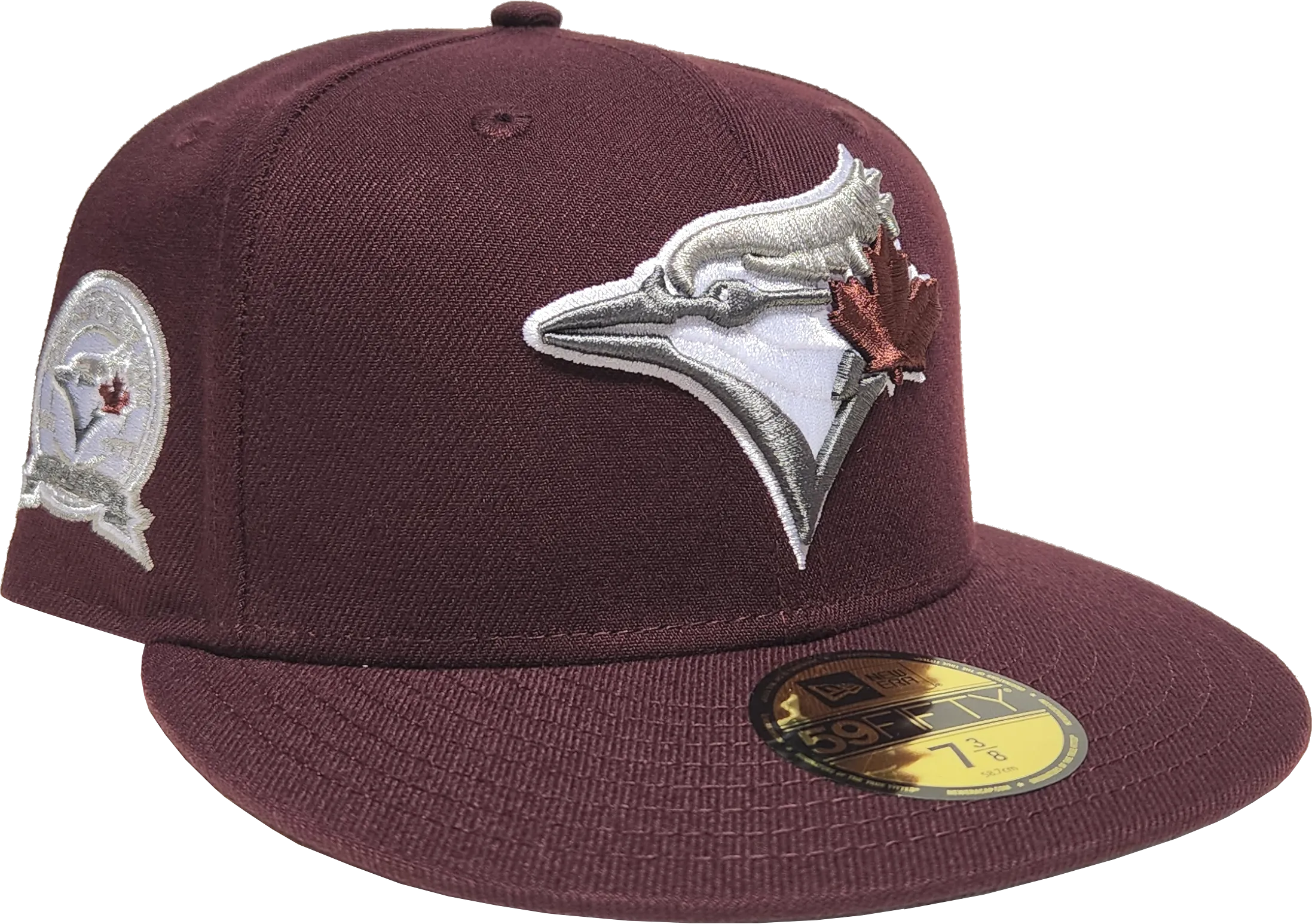 Toronto Blue Jays New Era 59Fifty Fitted Maroon 40th Season Side Patch