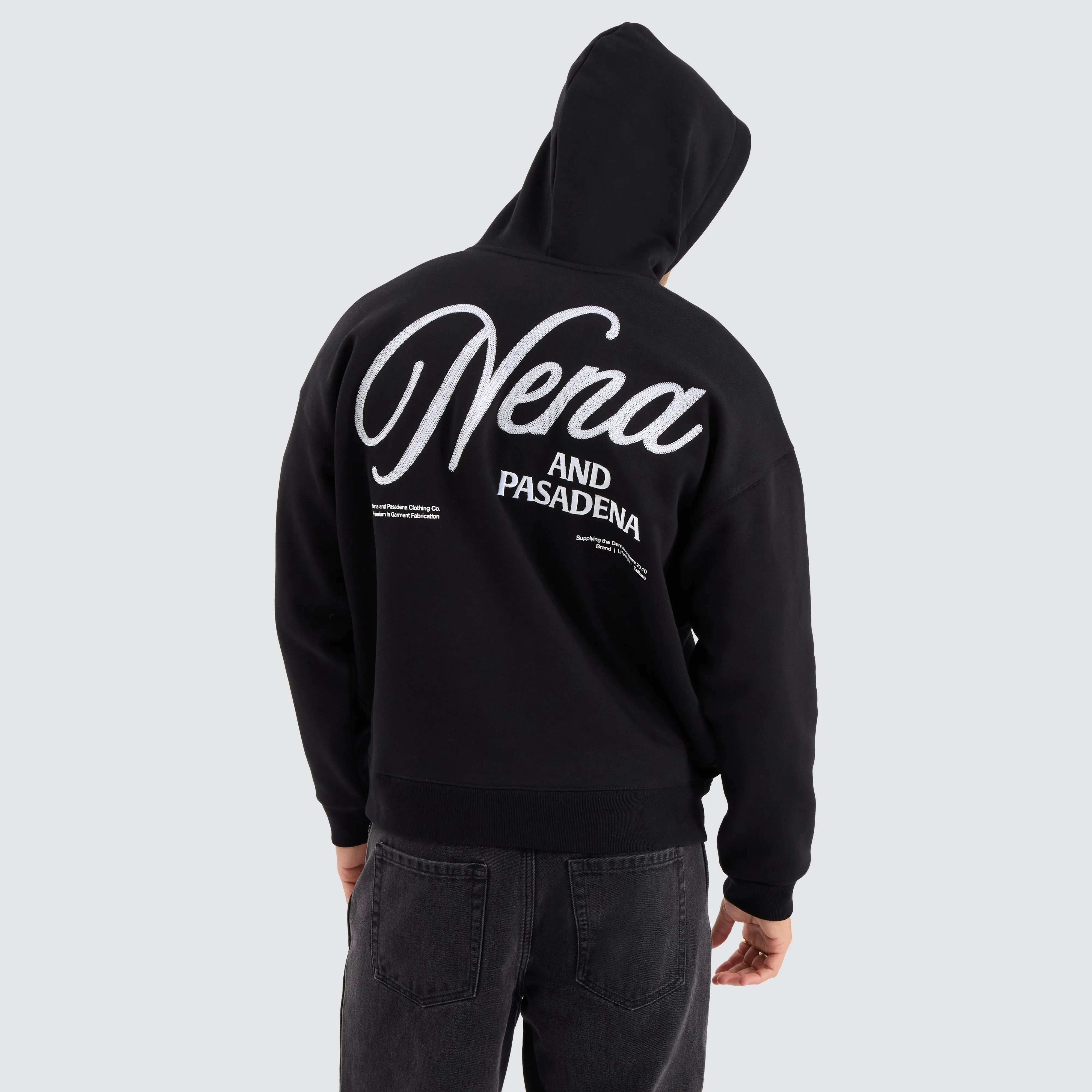 Treaty Box Fit Hoodie Jet Black