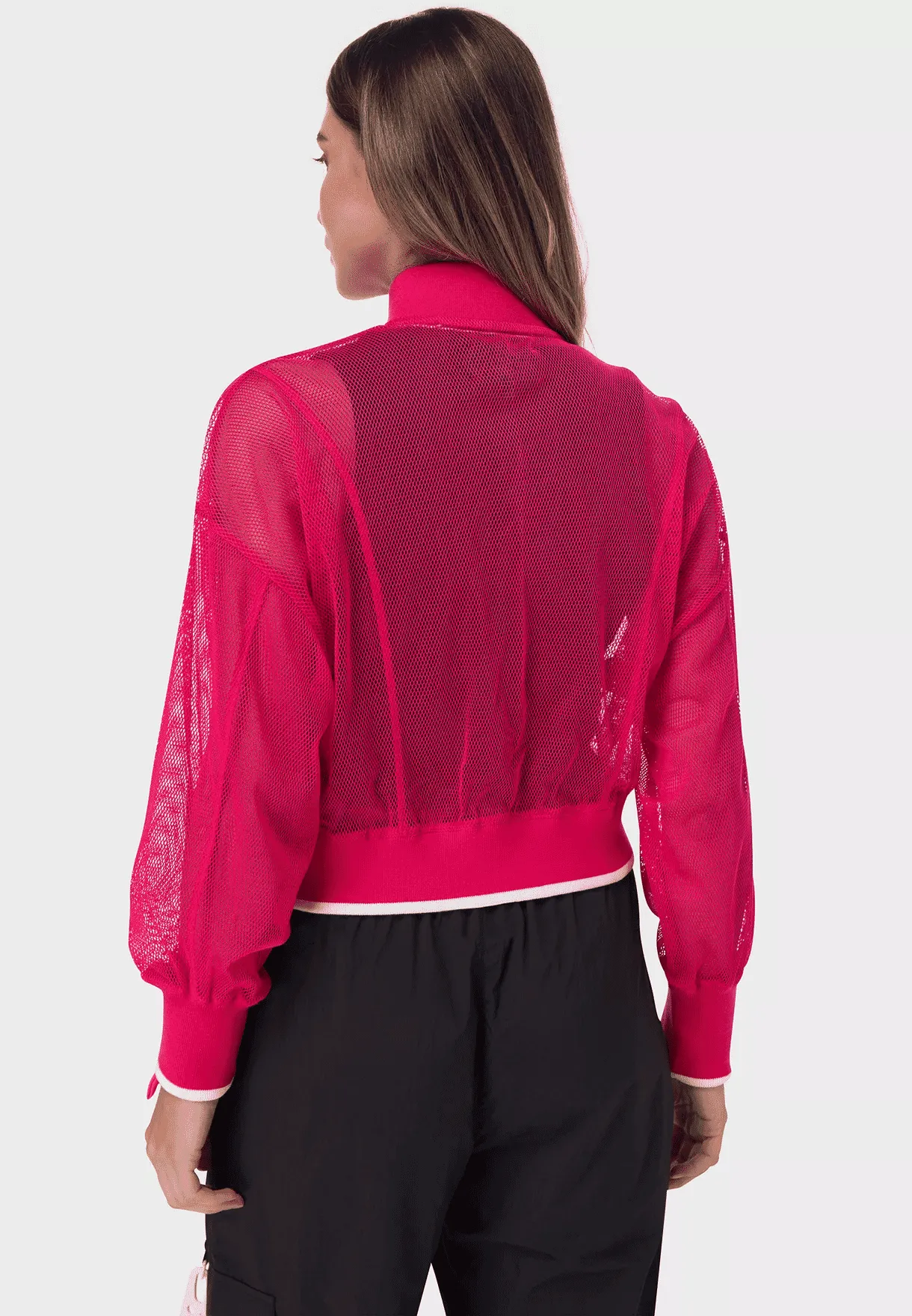 TRIBE OF 6 ADDI MESH CROPPED BOMBER JACKET