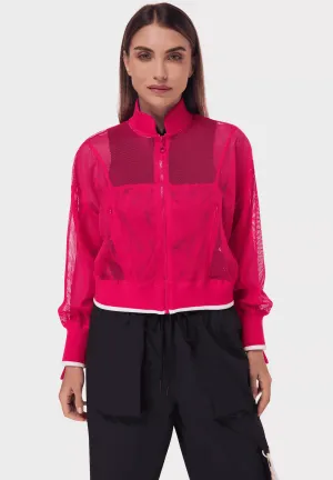 TRIBE OF 6 ADDI MESH CROPPED BOMBER JACKET