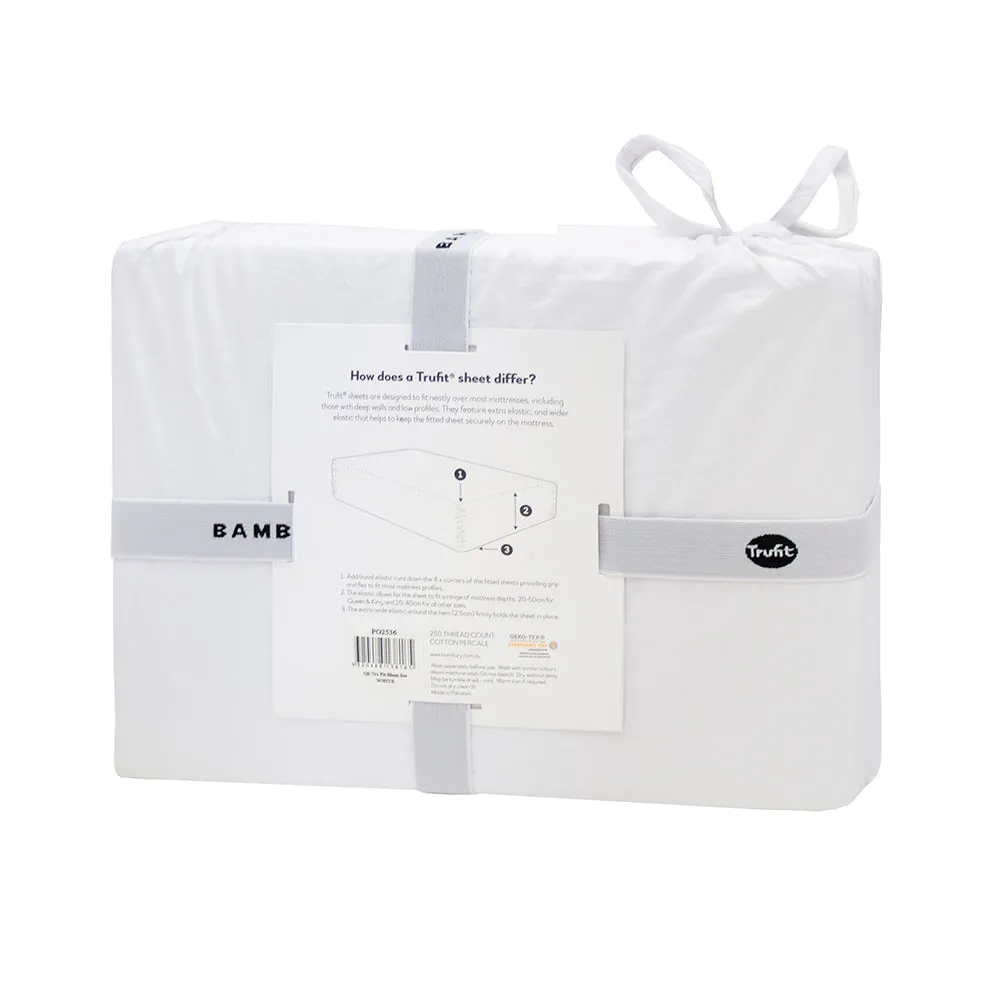 Tru Fit Sheet Set - White