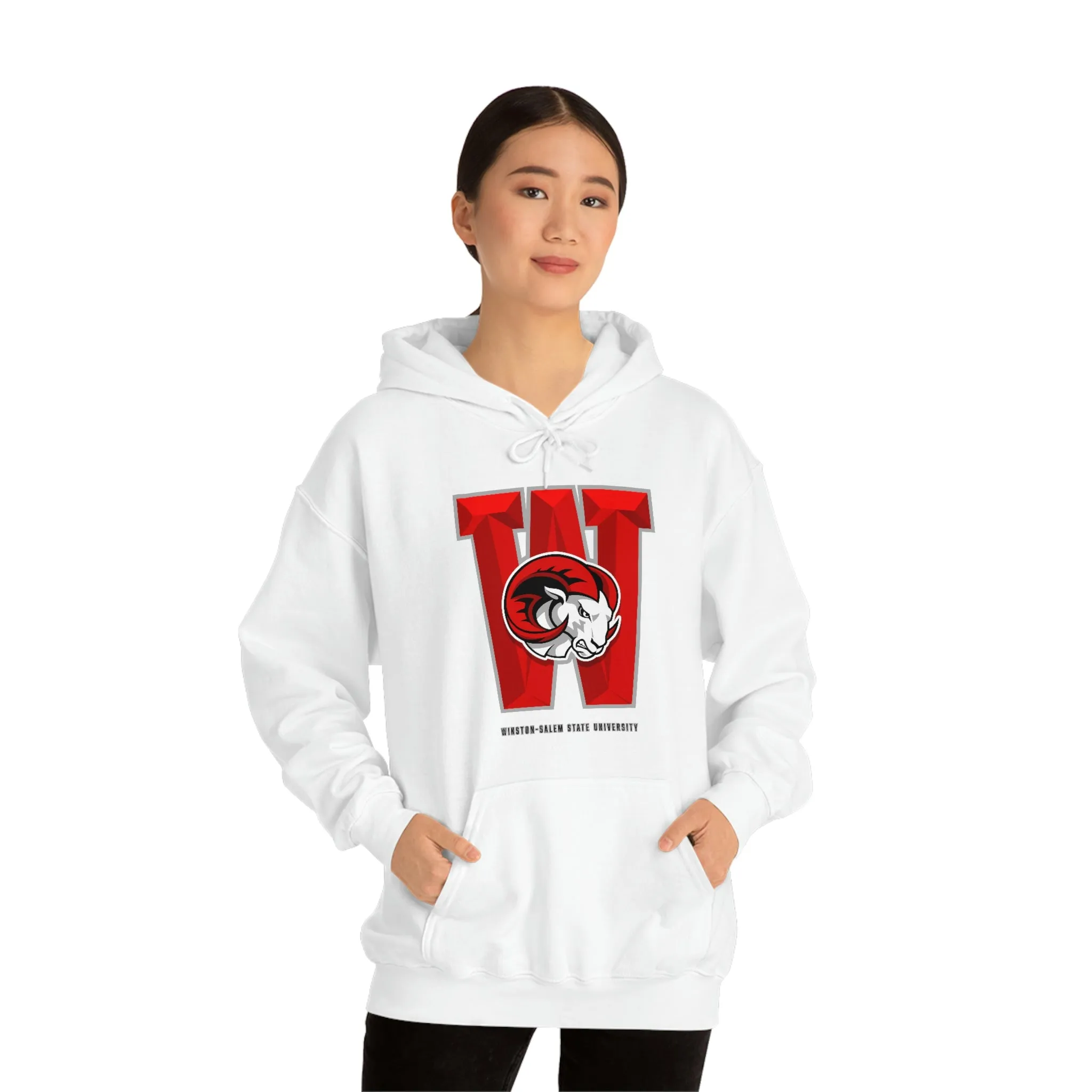 UNISEX HEAVY BLEND WSSU BIG W HOODIE
