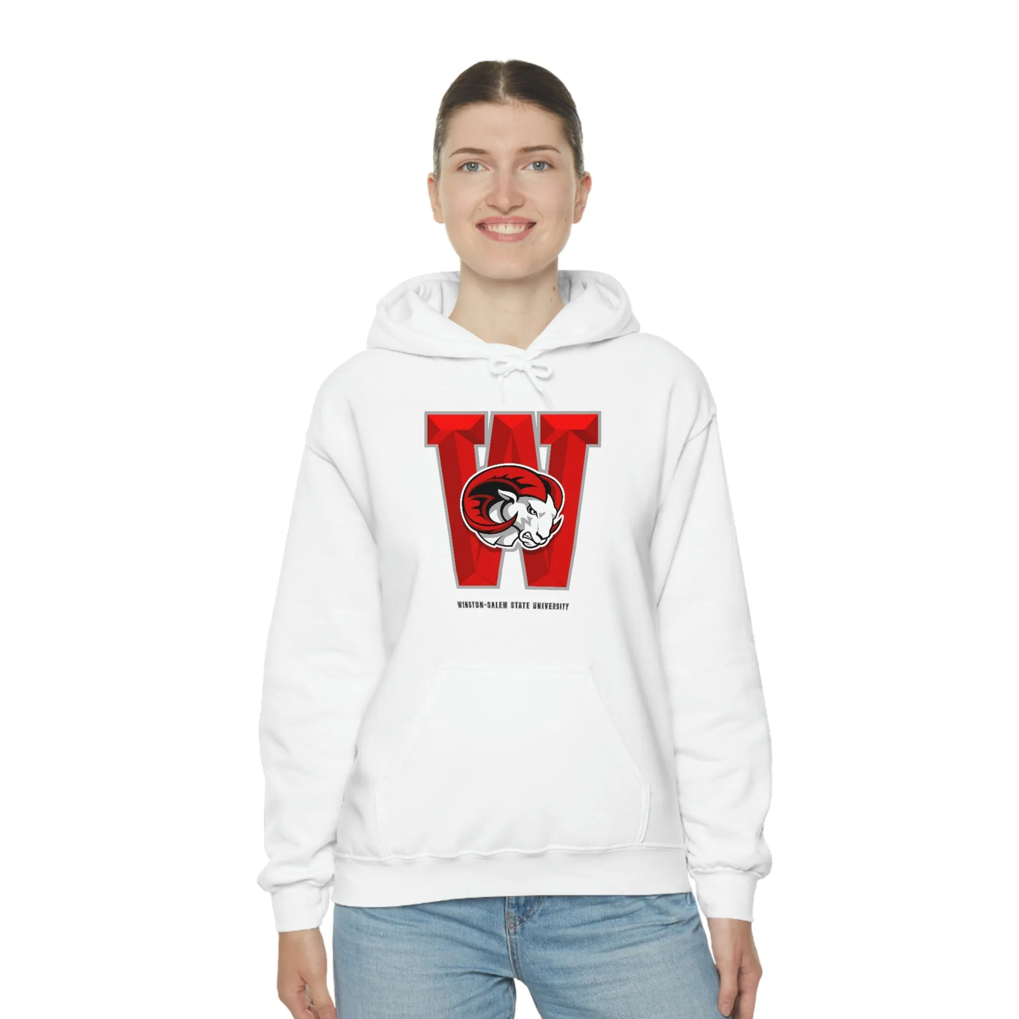 UNISEX HEAVY BLEND WSSU BIG W HOODIE