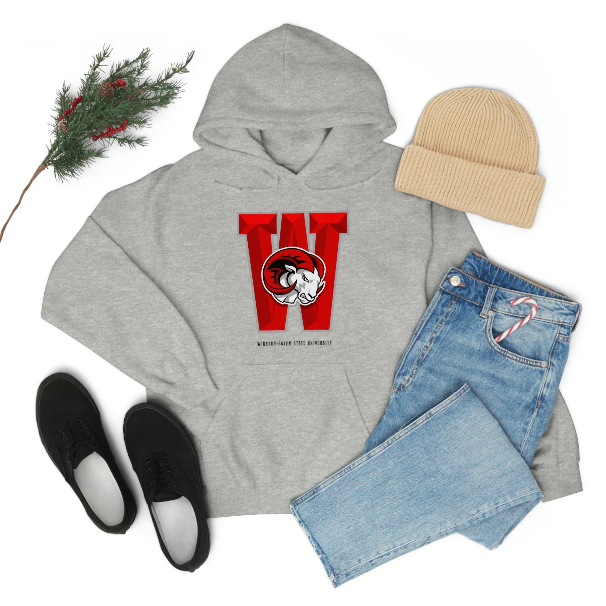 UNISEX HEAVY BLEND WSSU BIG W HOODIE