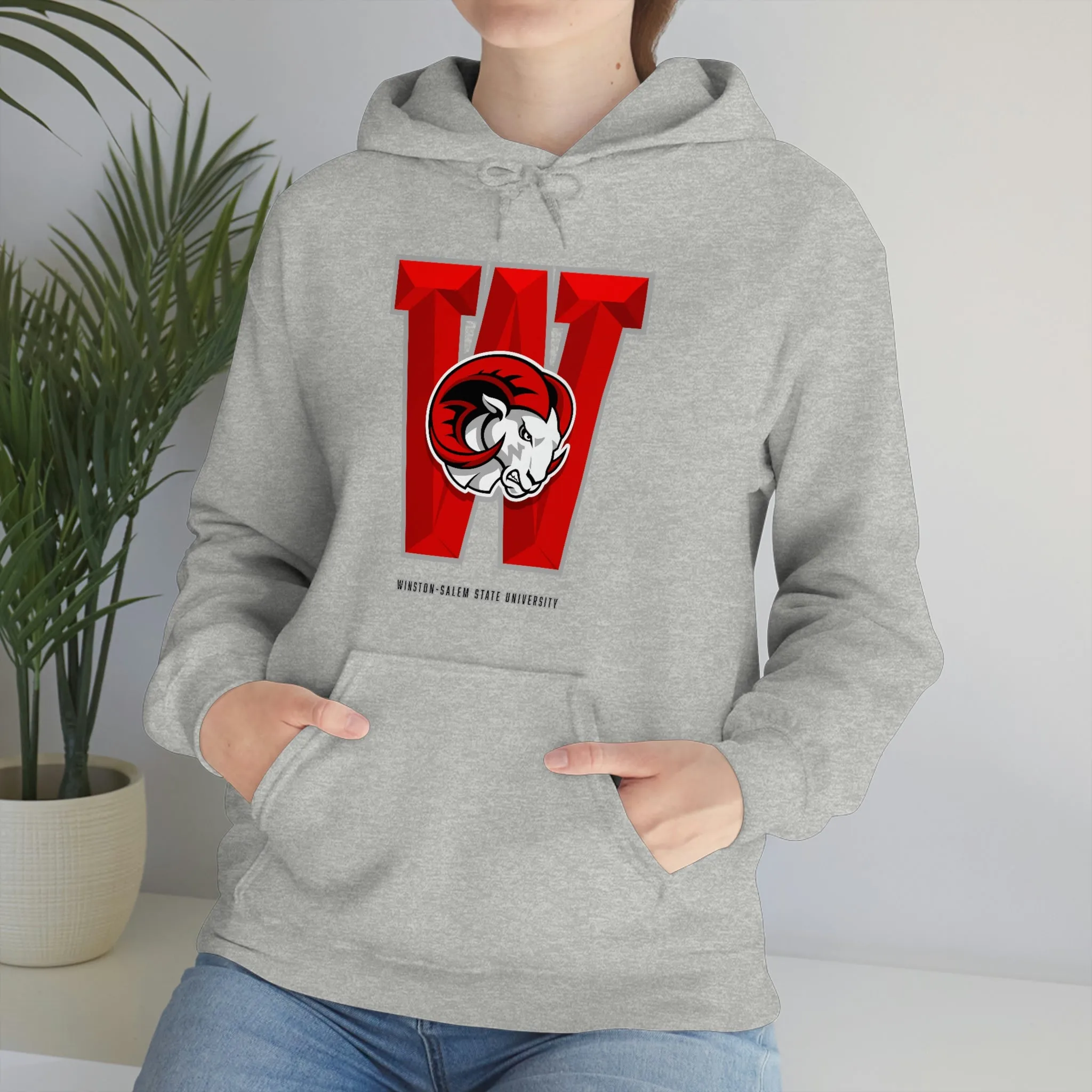 UNISEX HEAVY BLEND WSSU BIG W HOODIE