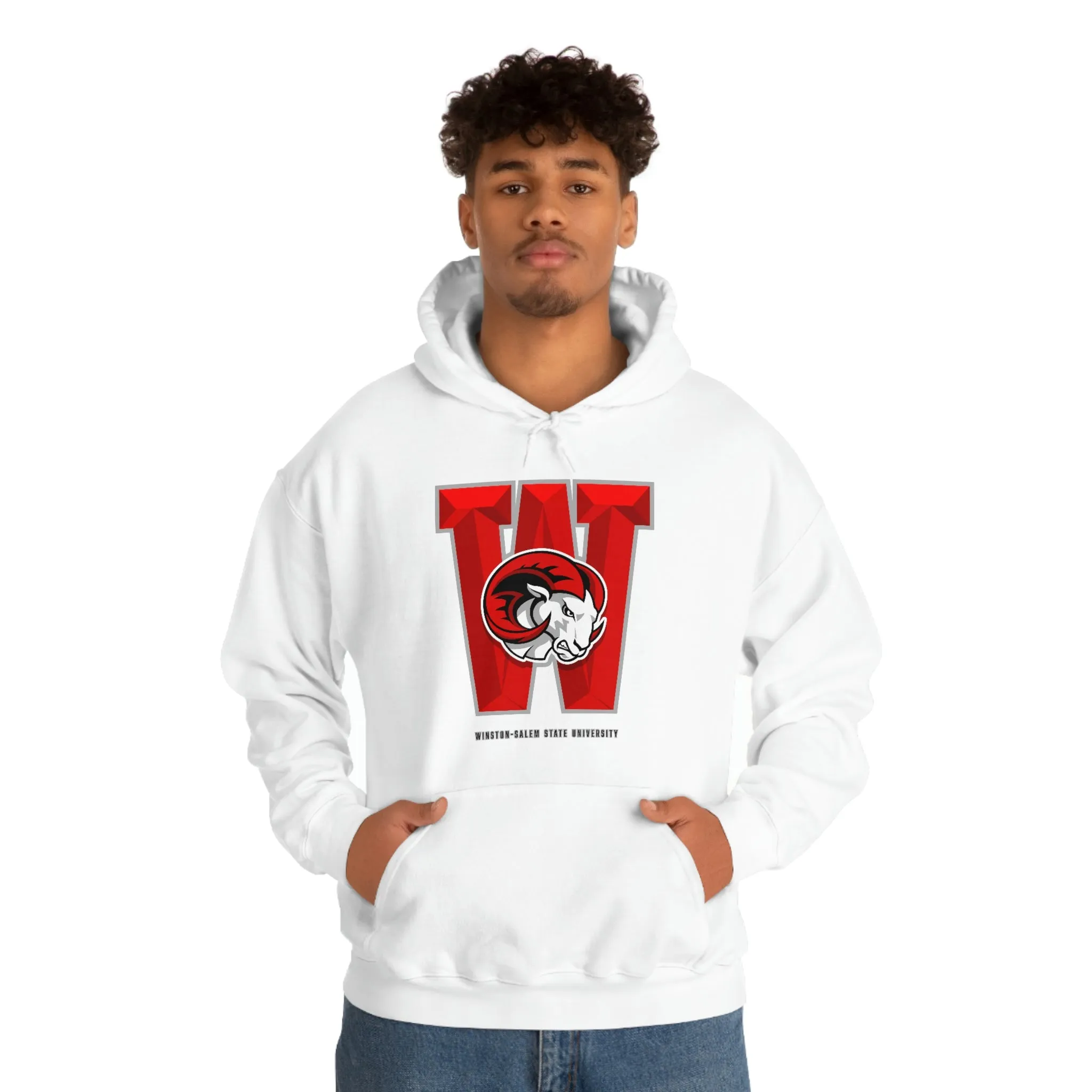 UNISEX HEAVY BLEND WSSU BIG W HOODIE