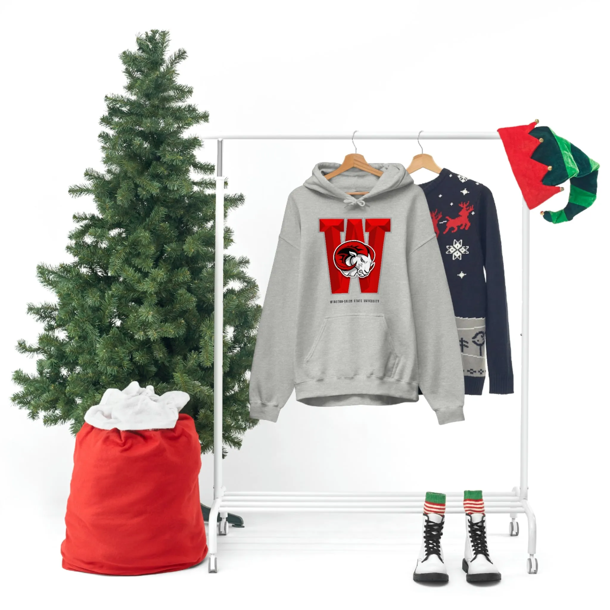 UNISEX HEAVY BLEND WSSU BIG W HOODIE
