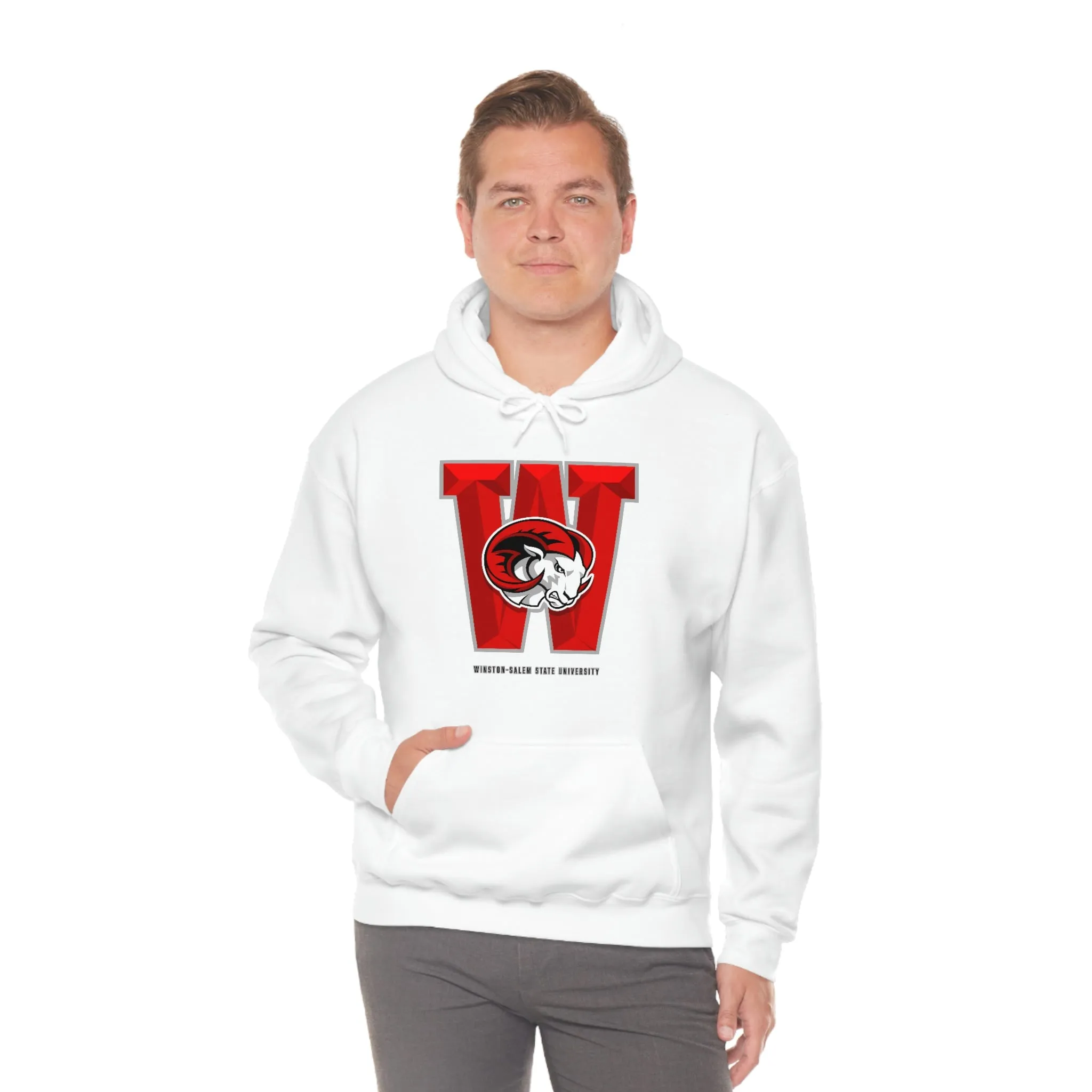 UNISEX HEAVY BLEND WSSU BIG W HOODIE