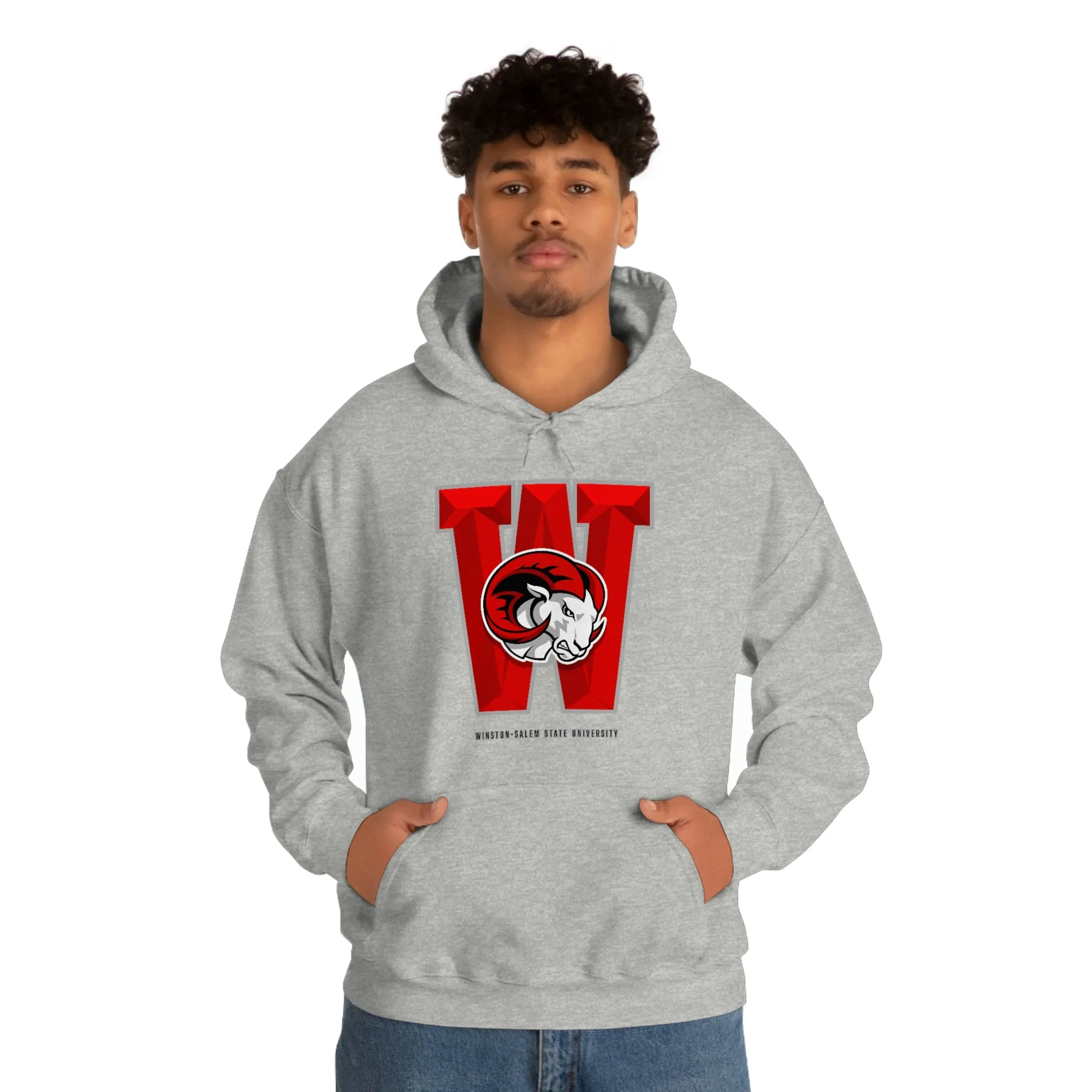 UNISEX HEAVY BLEND WSSU BIG W HOODIE