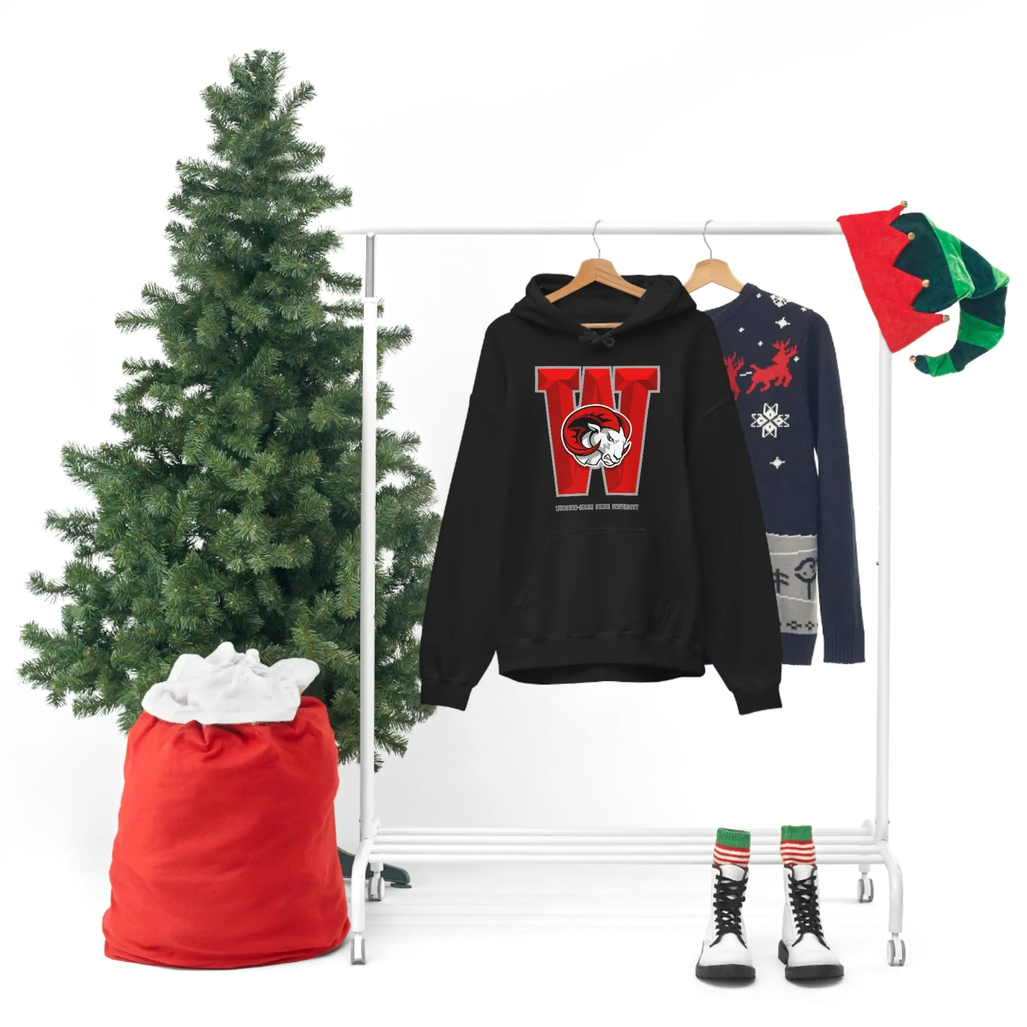 UNISEX HEAVY BLEND WSSU BIG W HOODIE