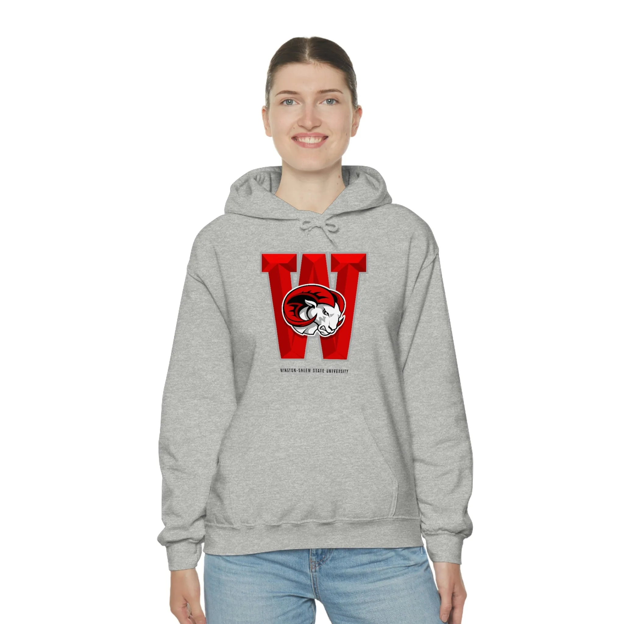 UNISEX HEAVY BLEND WSSU BIG W HOODIE
