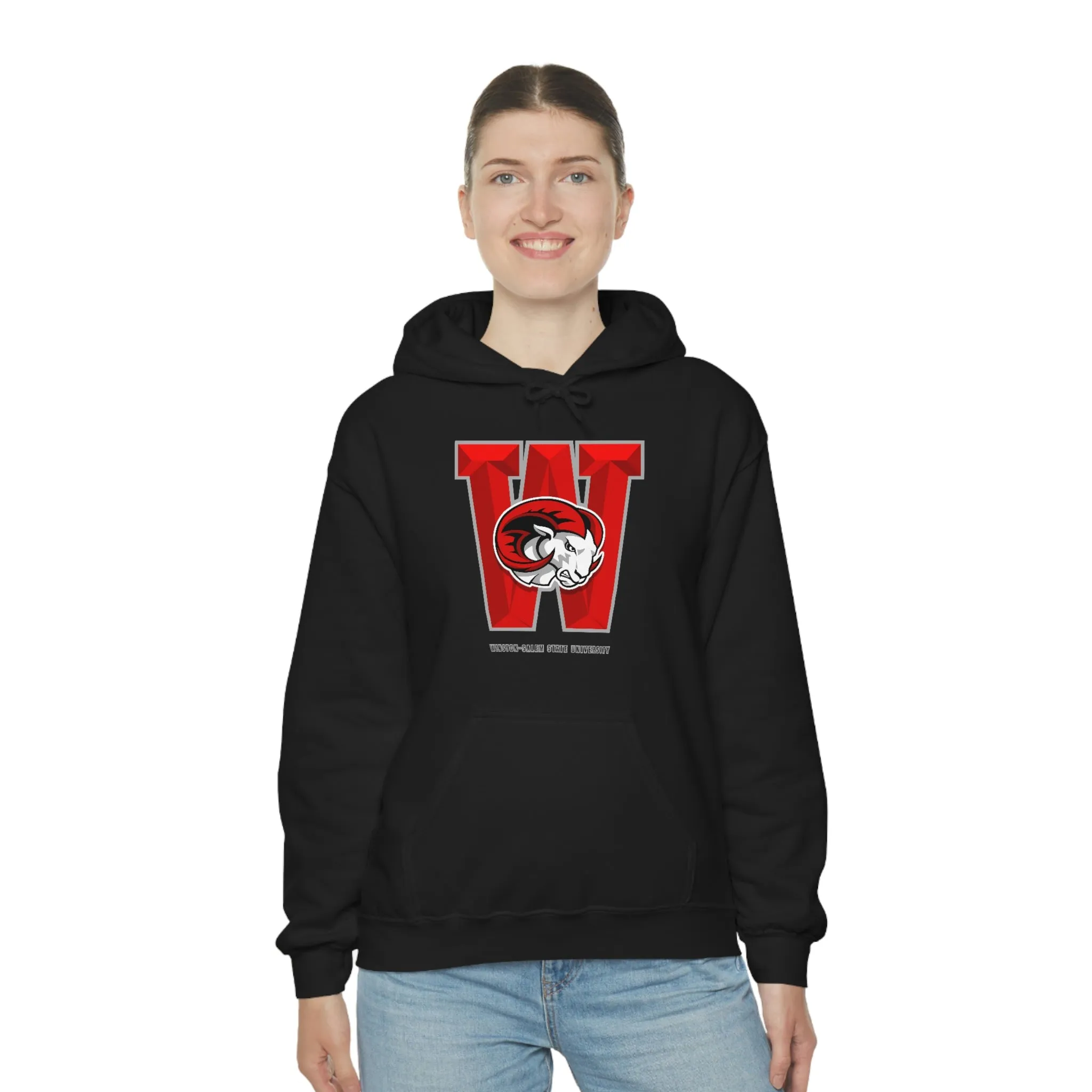 UNISEX HEAVY BLEND WSSU BIG W HOODIE