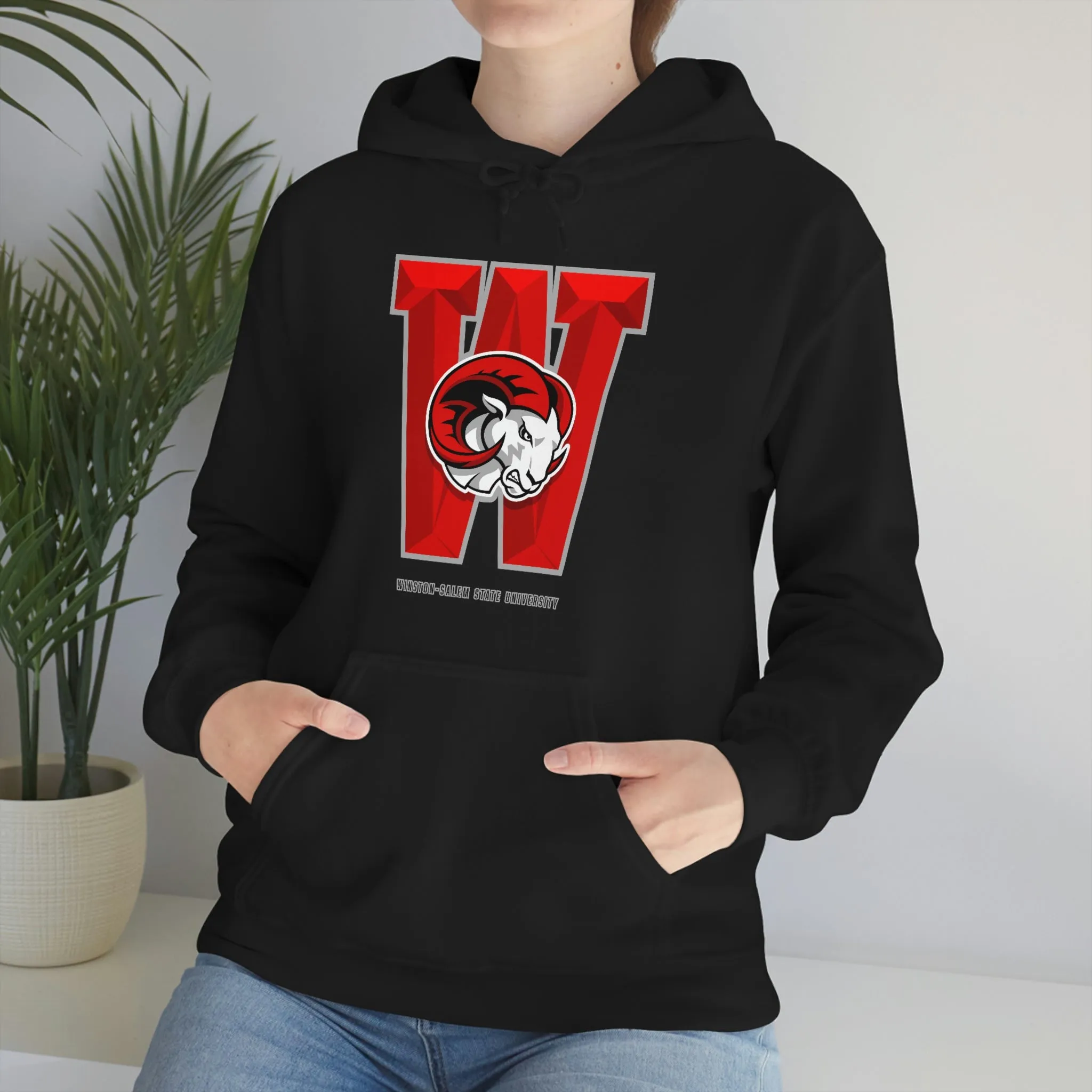 UNISEX HEAVY BLEND WSSU BIG W HOODIE