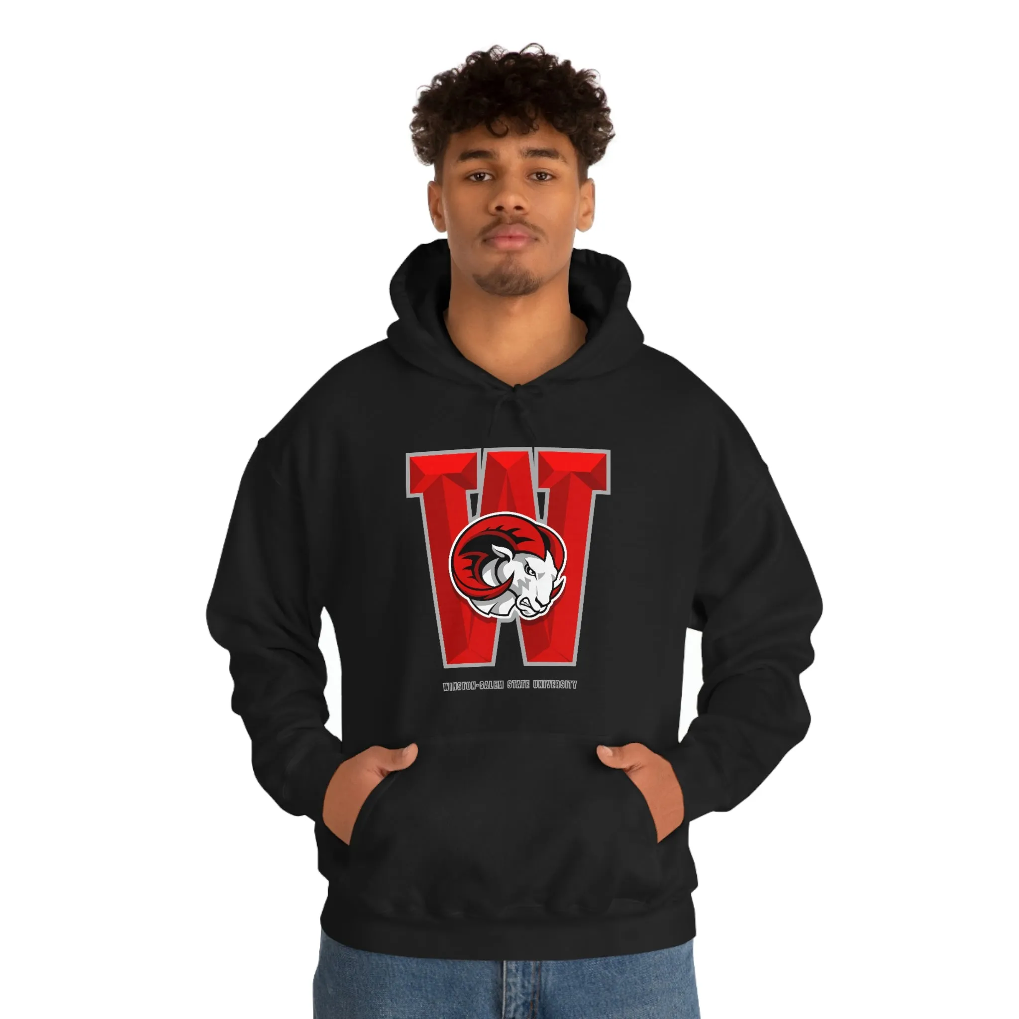 UNISEX HEAVY BLEND WSSU BIG W HOODIE
