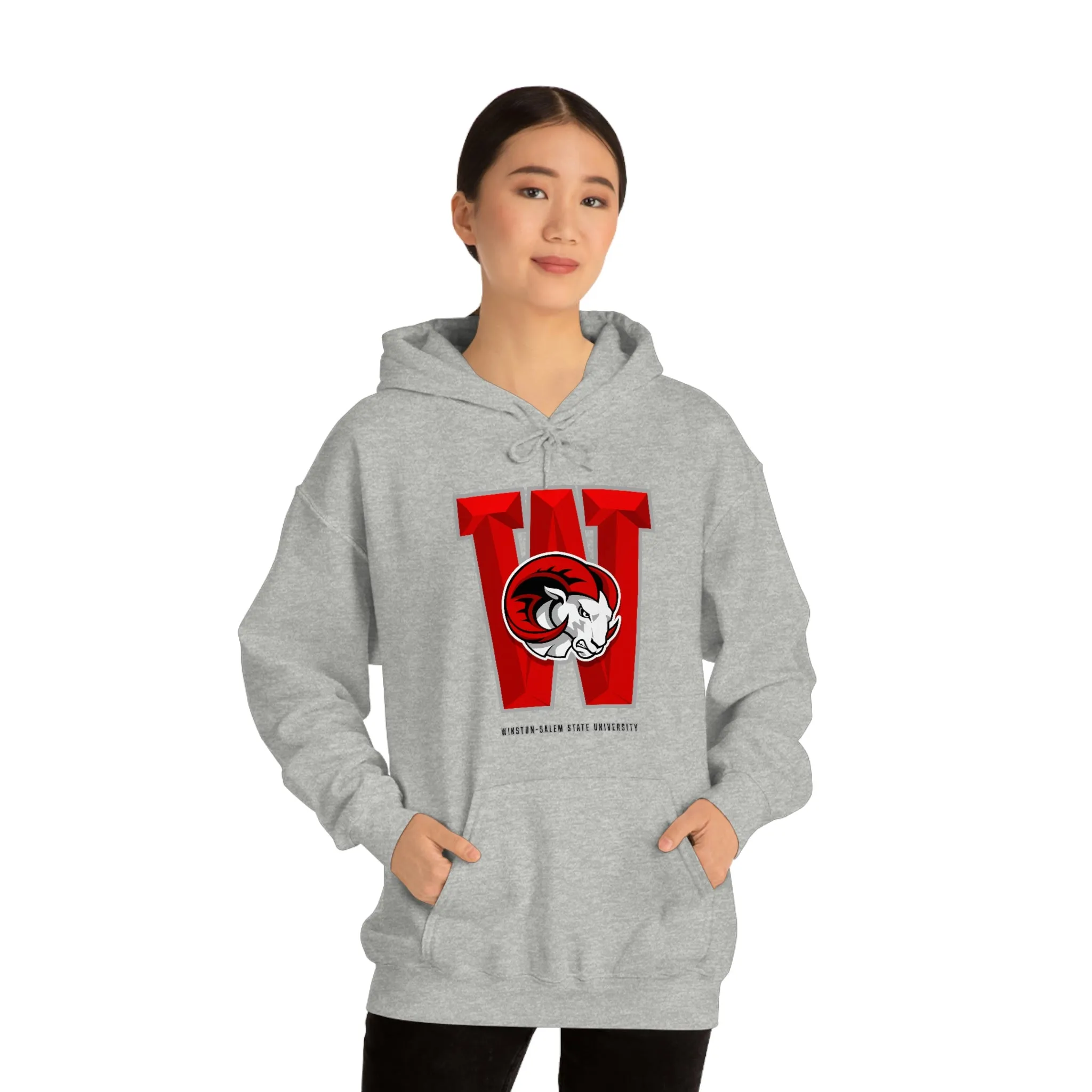 UNISEX HEAVY BLEND WSSU BIG W HOODIE