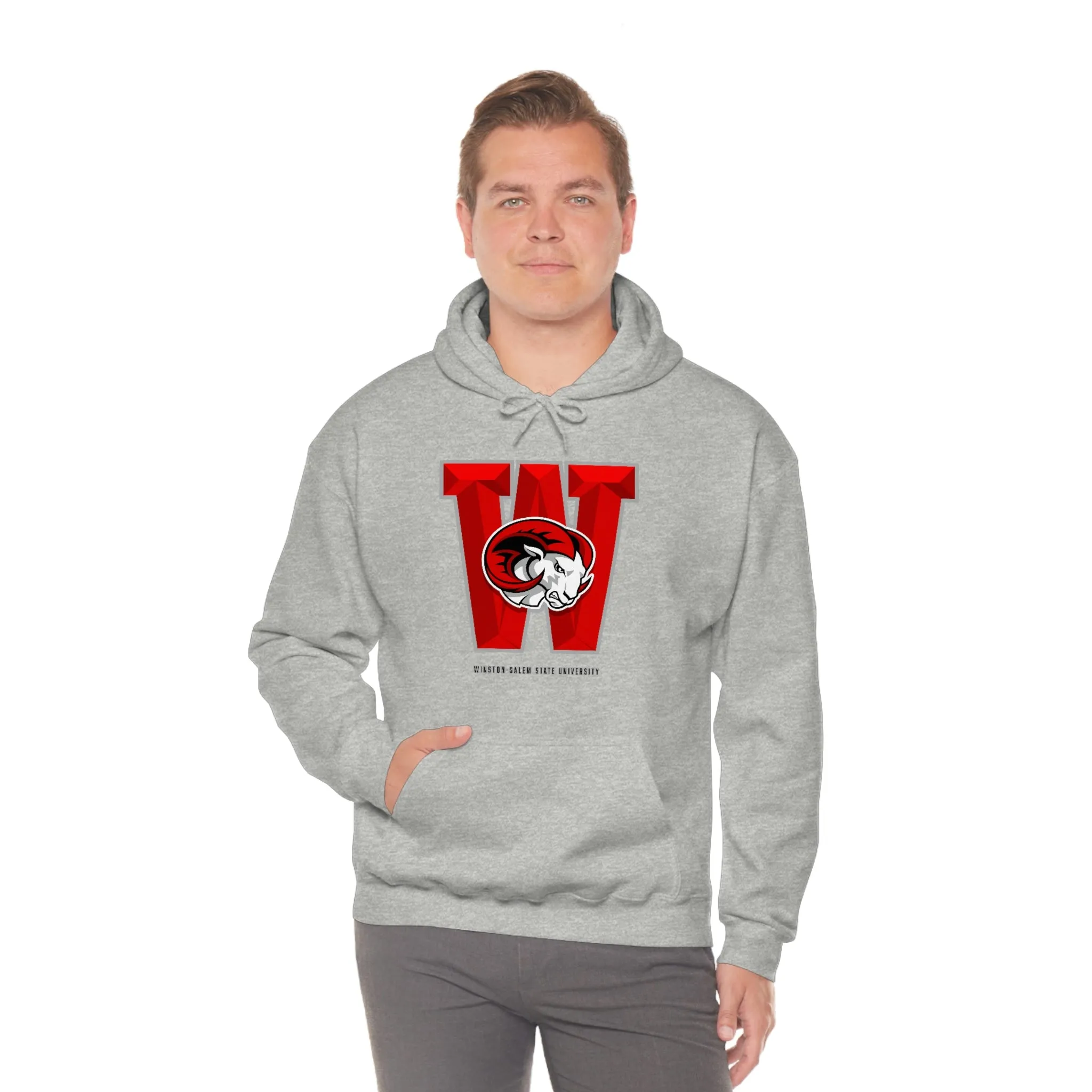 UNISEX HEAVY BLEND WSSU BIG W HOODIE