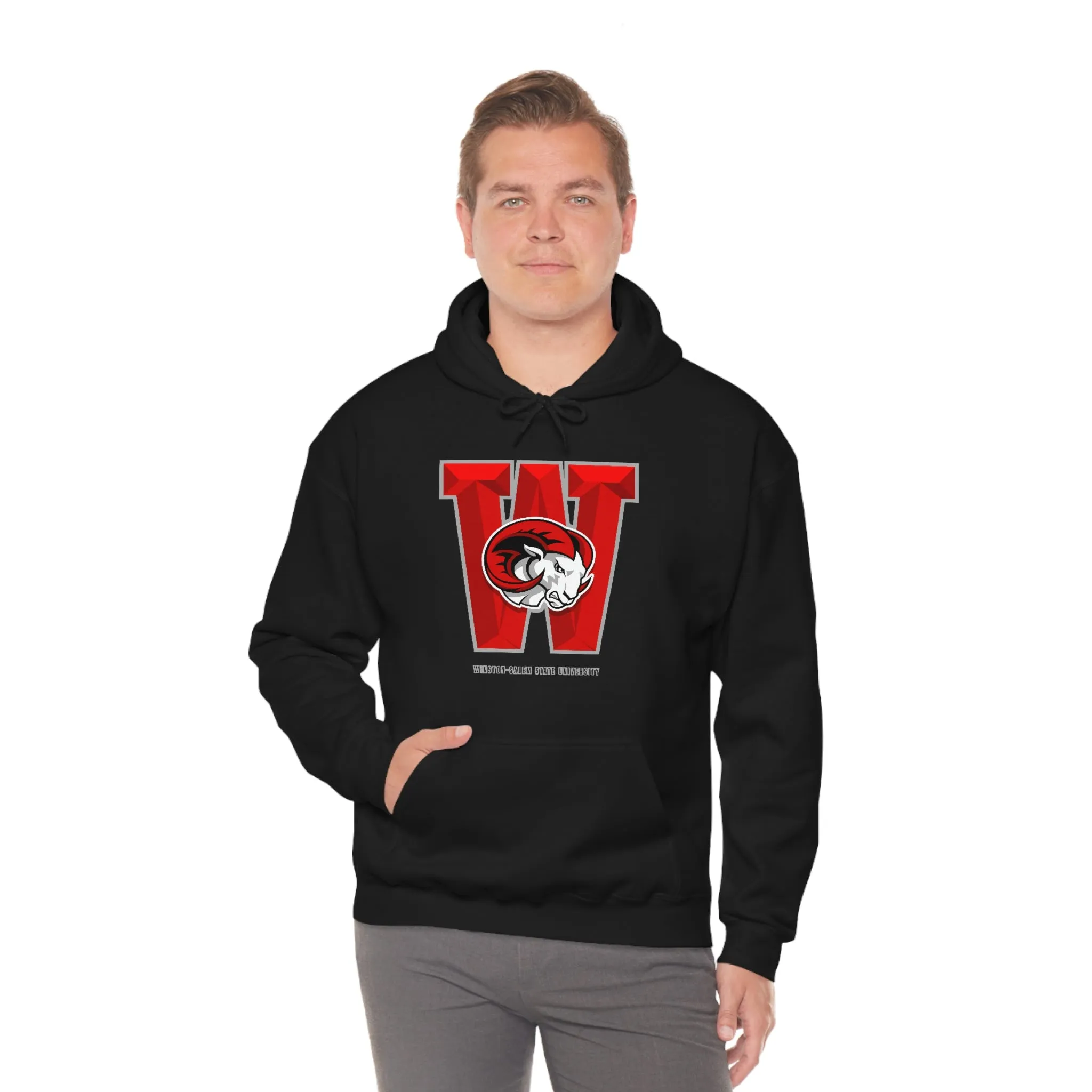 UNISEX HEAVY BLEND WSSU BIG W HOODIE