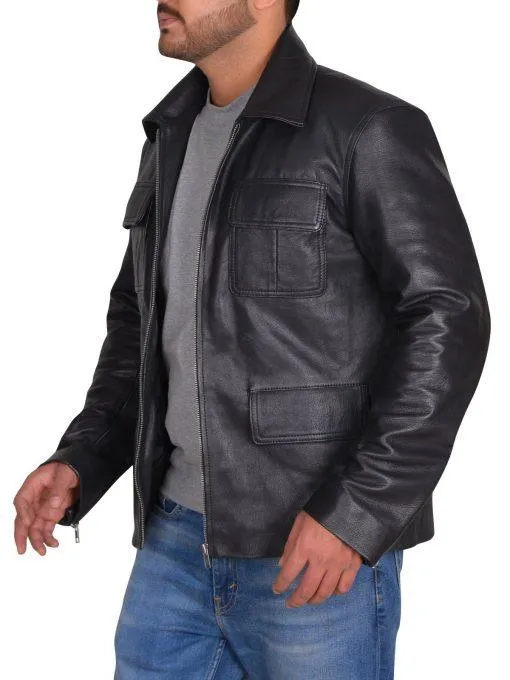 Vampire Diaries Damon Salvatore Leather Jacket