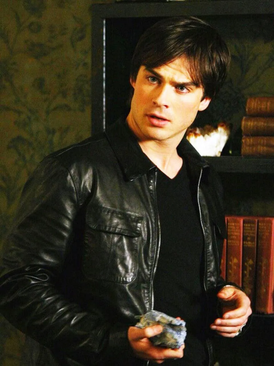 Vampire Diaries Damon Salvatore Leather Jacket