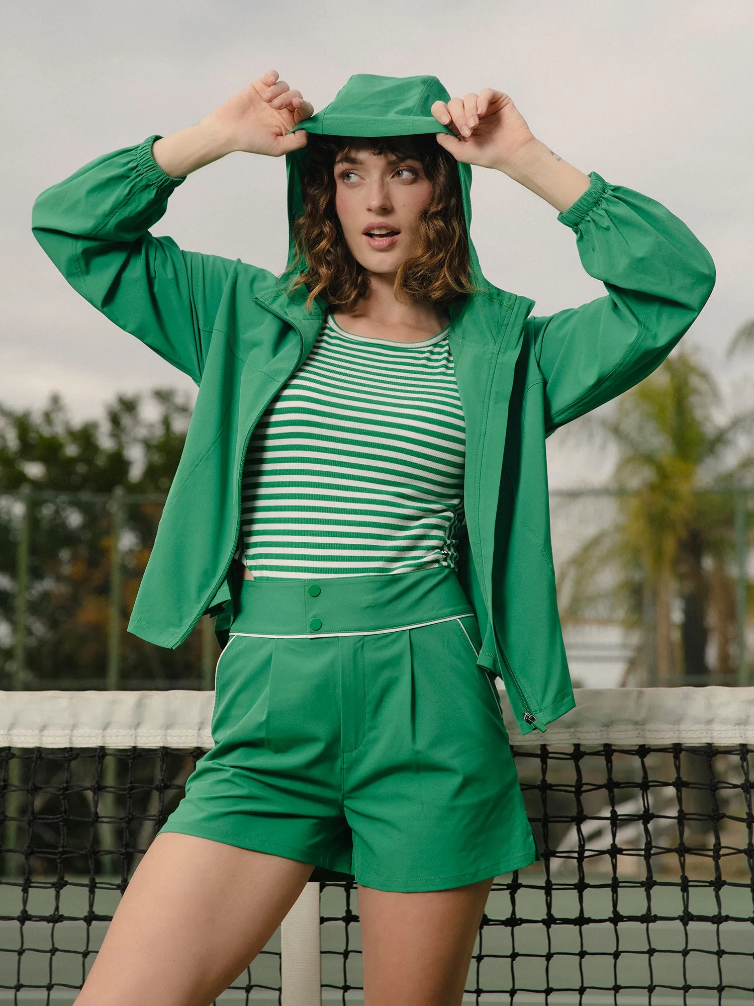 Varsity Piped Court Short