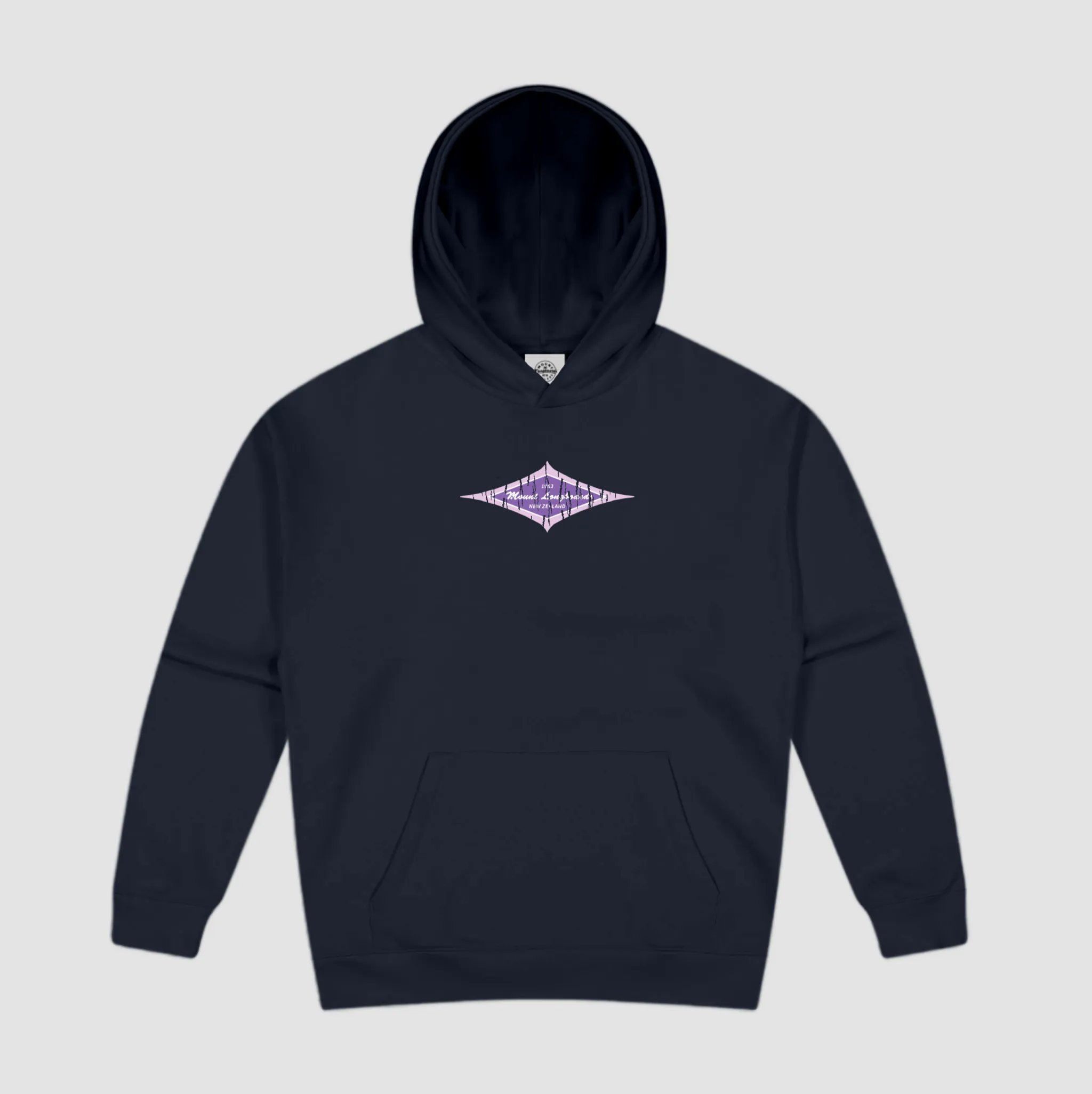 Vintage 80s Diamond Hoodie - Navy