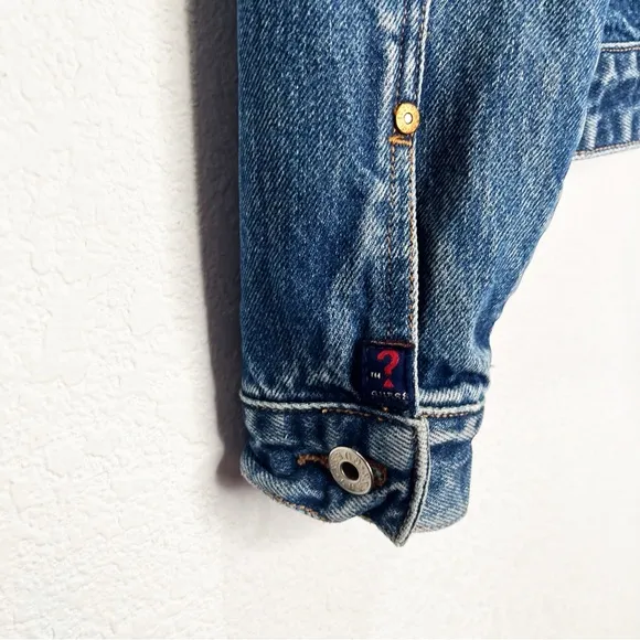 Vintage Guess 90s Denim Cropped Jacket Jean Large