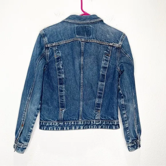 Vintage Guess 90s Denim Cropped Jacket Jean Large