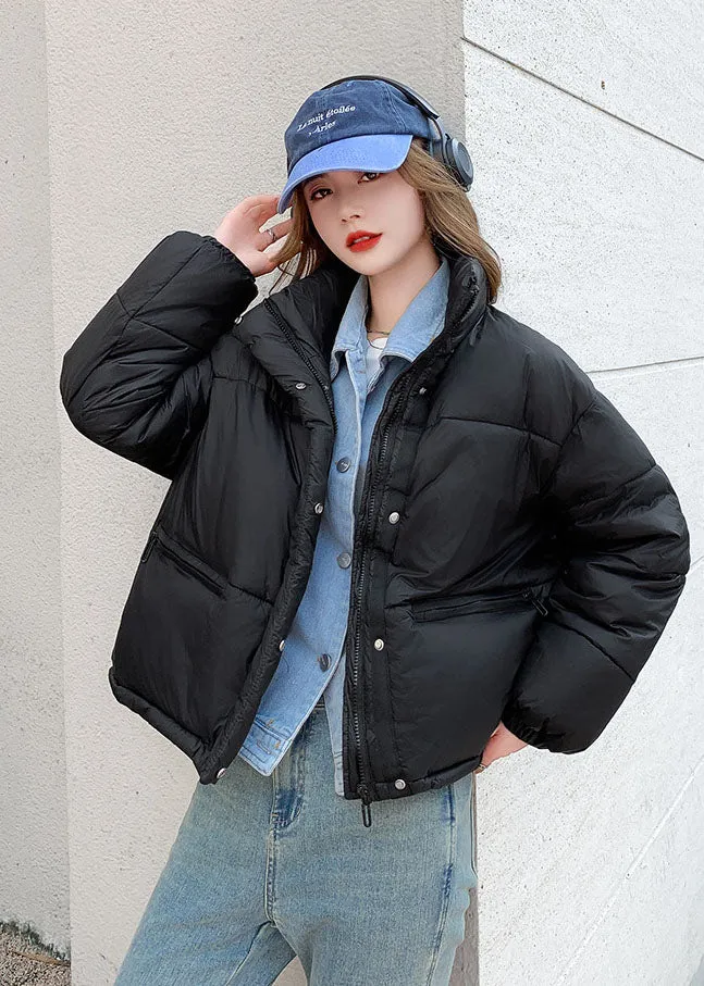 Warm and Water-resistant Cropped Puffer Jacket for Women
