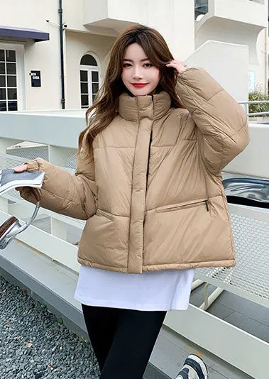 Warm and Water-resistant Cropped Puffer Jacket for Women