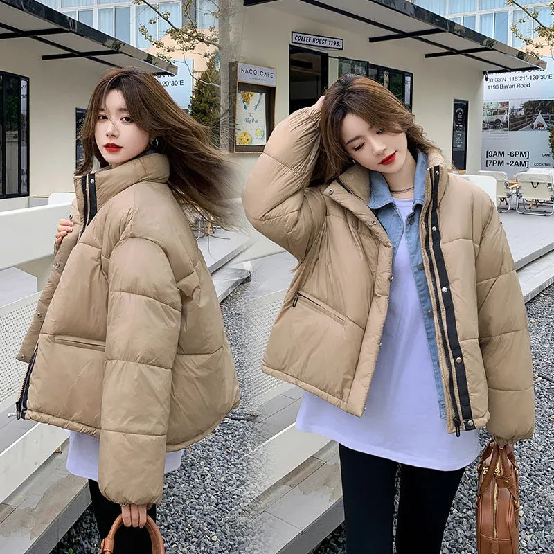 Warm and Water-resistant Cropped Puffer Jacket for Women