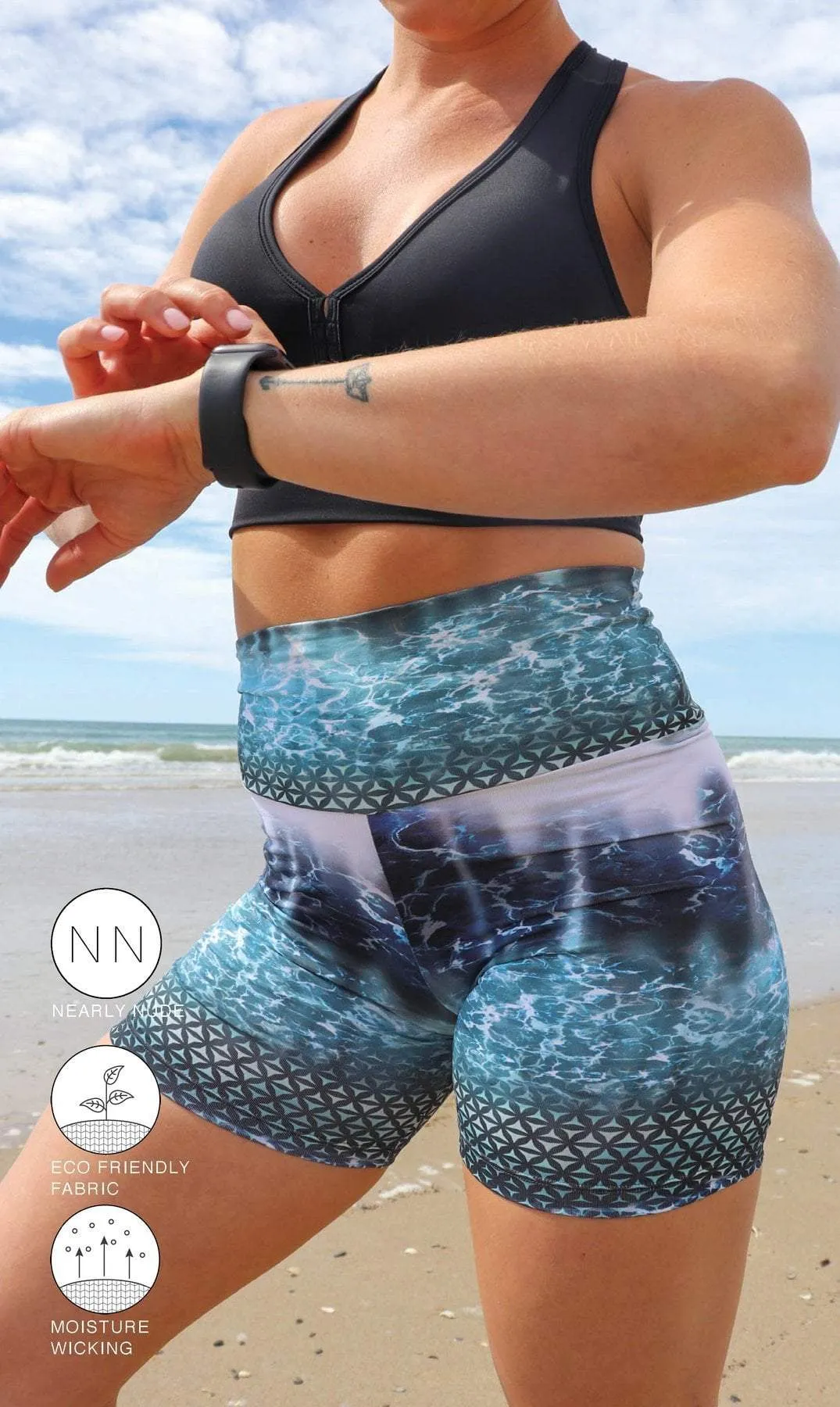 Waterfall Eco Scrunch Bum Midi Shorts