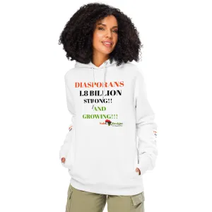 WHO ARE THE DIASPORANS? Unisex Organic Side Pocket Hoodie by SobG Designs