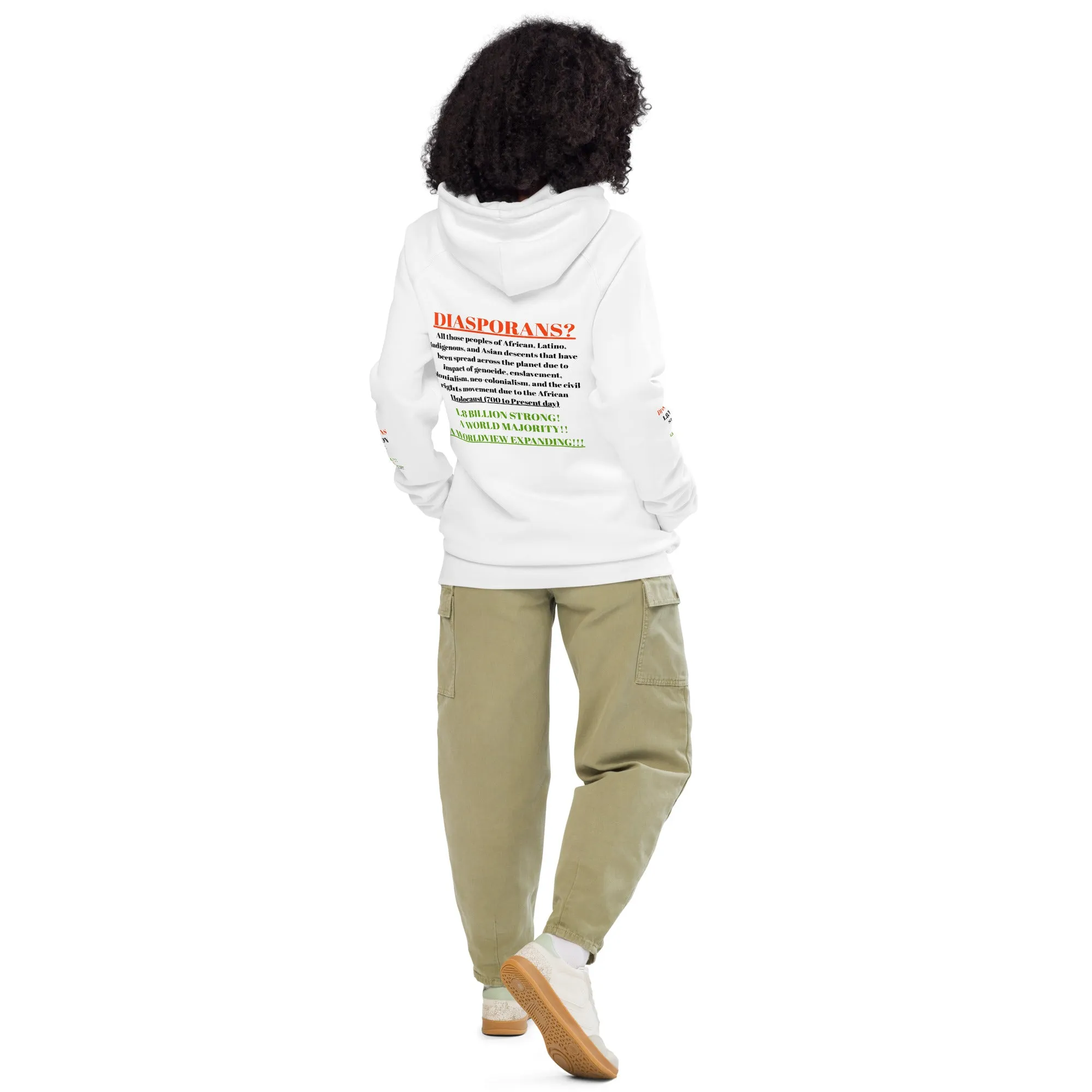 WHO ARE THE DIASPORANS? Unisex Organic Side Pocket Hoodie by SobG Designs