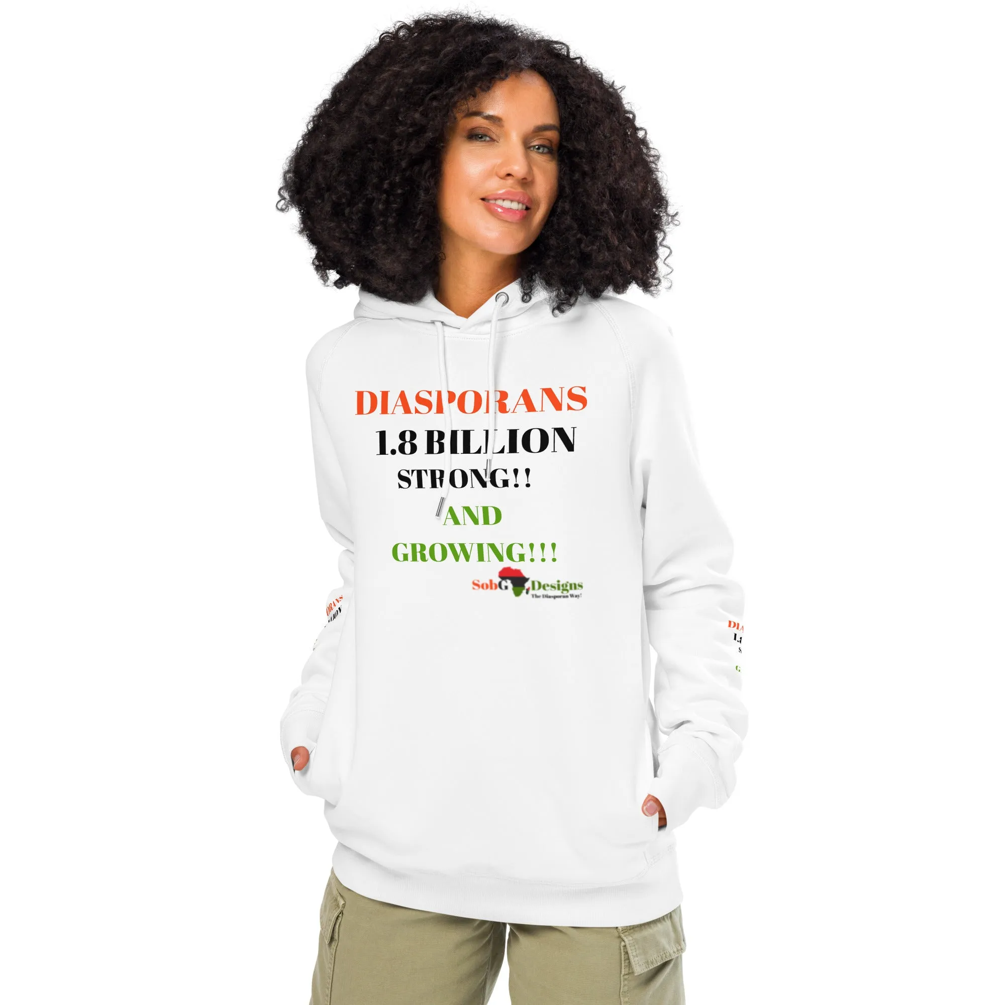 WHO ARE THE DIASPORANS? Unisex Organic Side Pocket Hoodie by SobG Designs