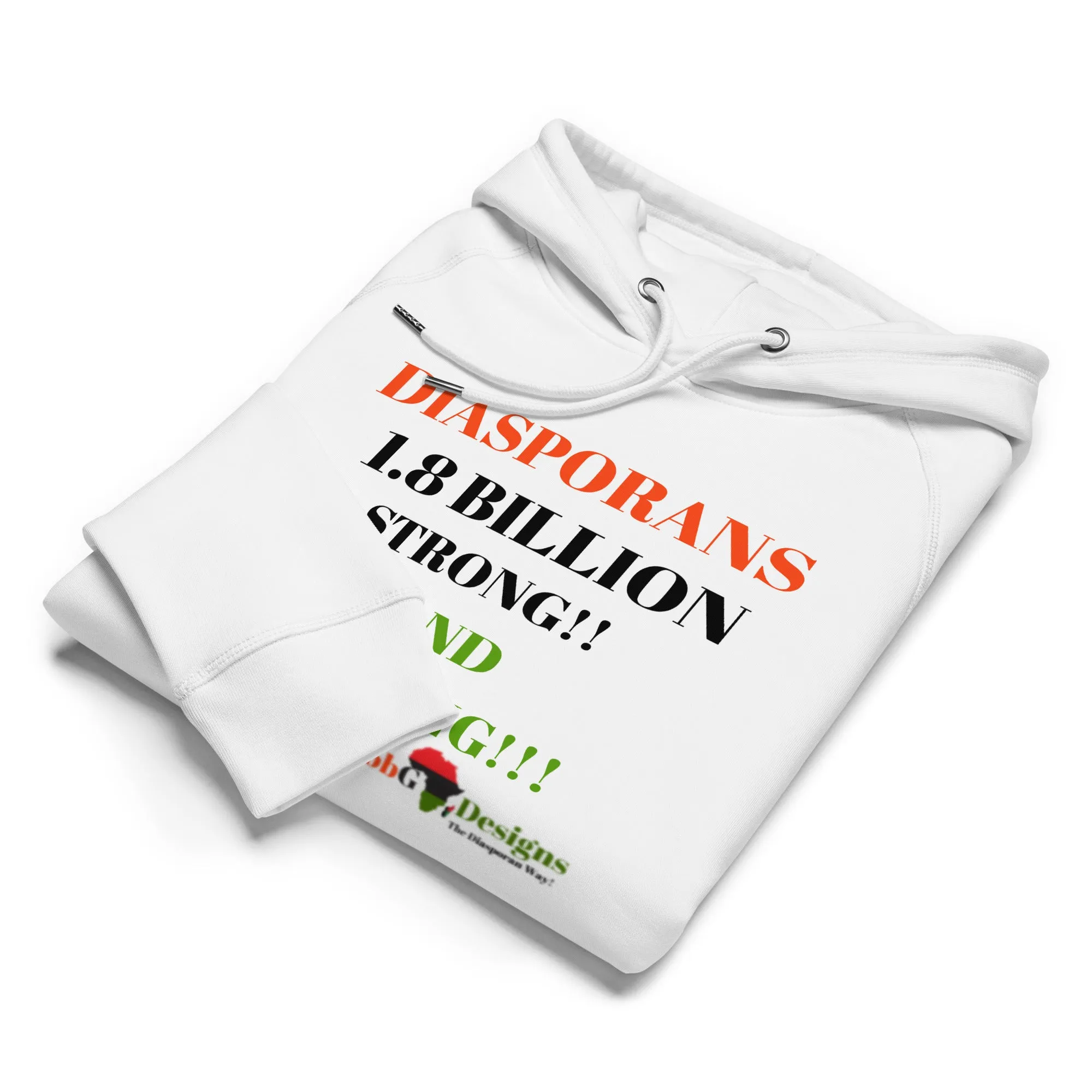 WHO ARE THE DIASPORANS? Unisex Organic Side Pocket Hoodie by SobG Designs