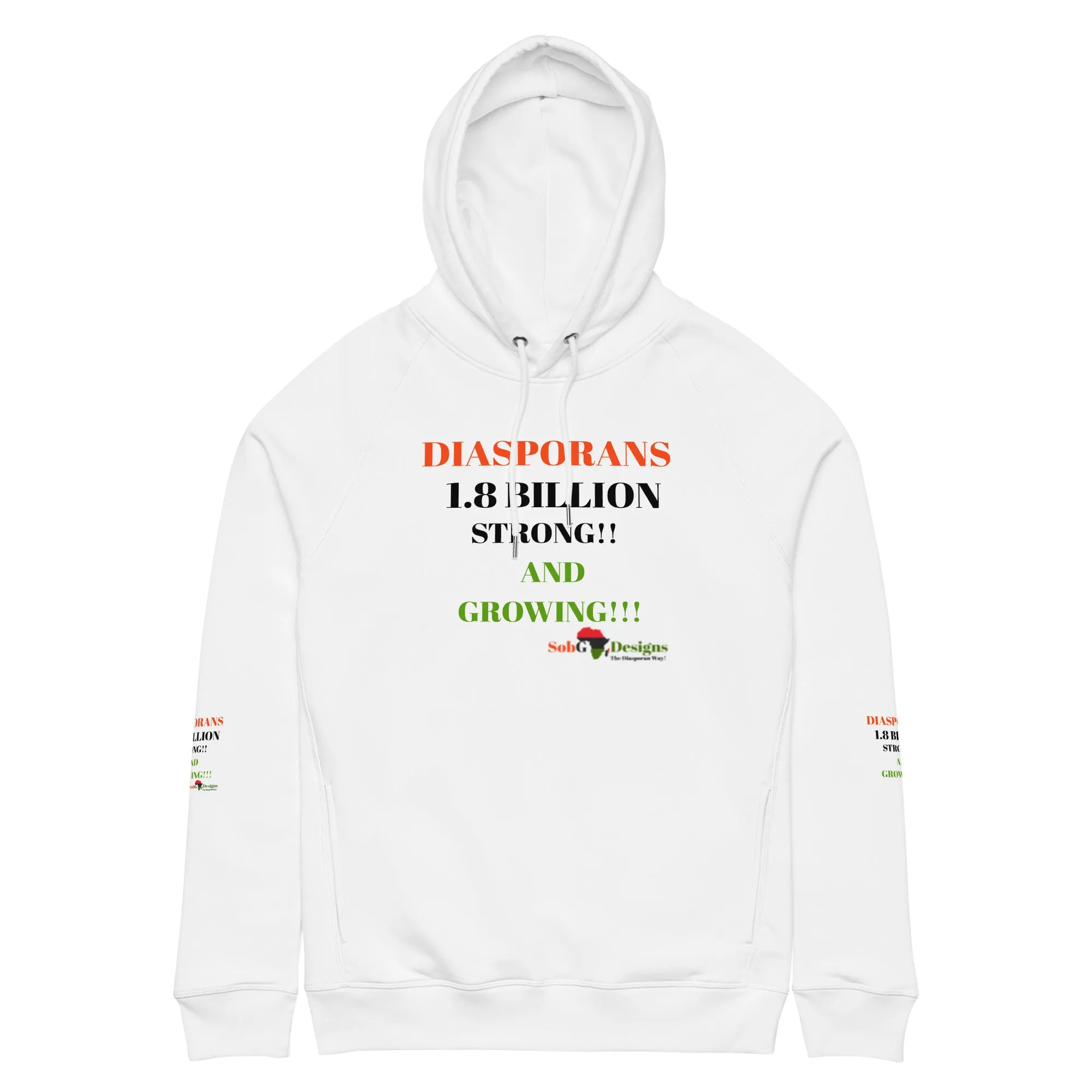 WHO ARE THE DIASPORANS? Unisex Organic Side Pocket Hoodie by SobG Designs