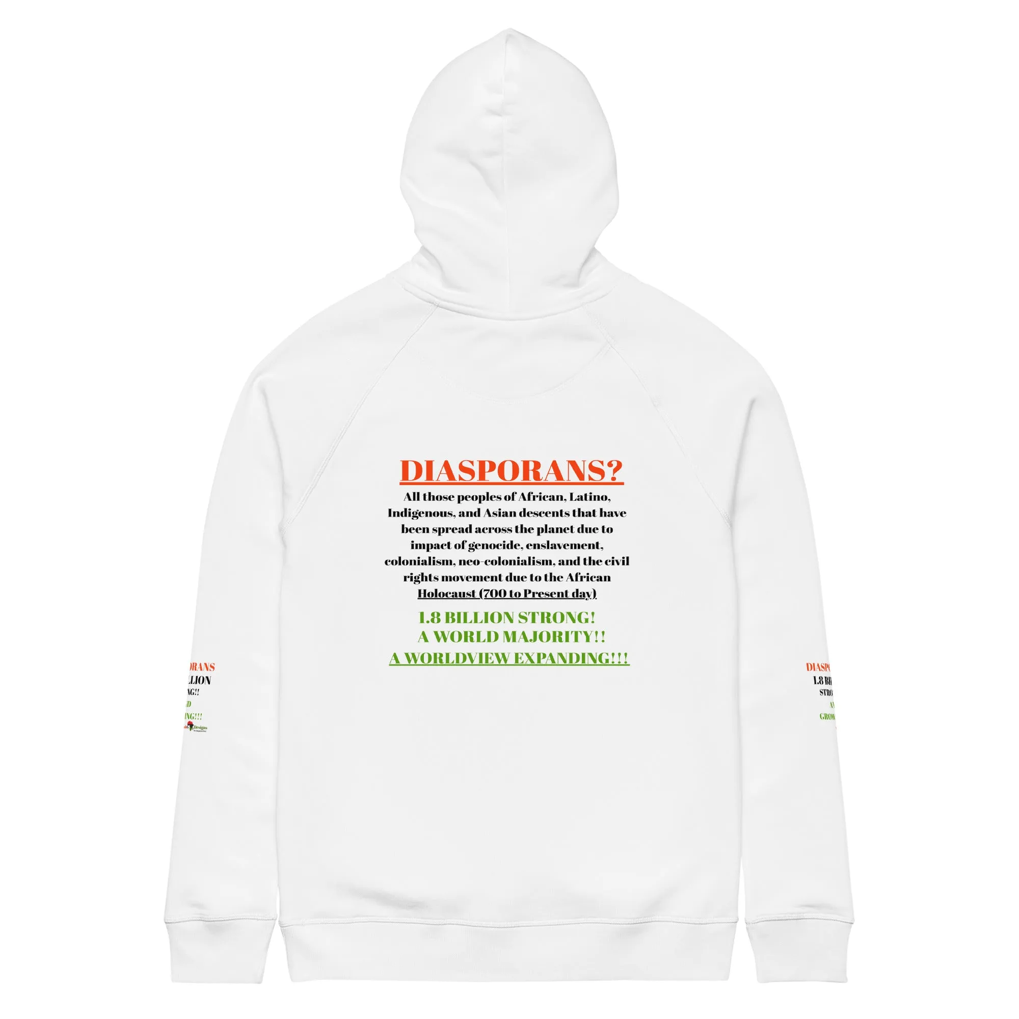 WHO ARE THE DIASPORANS? Unisex Organic Side Pocket Hoodie by SobG Designs