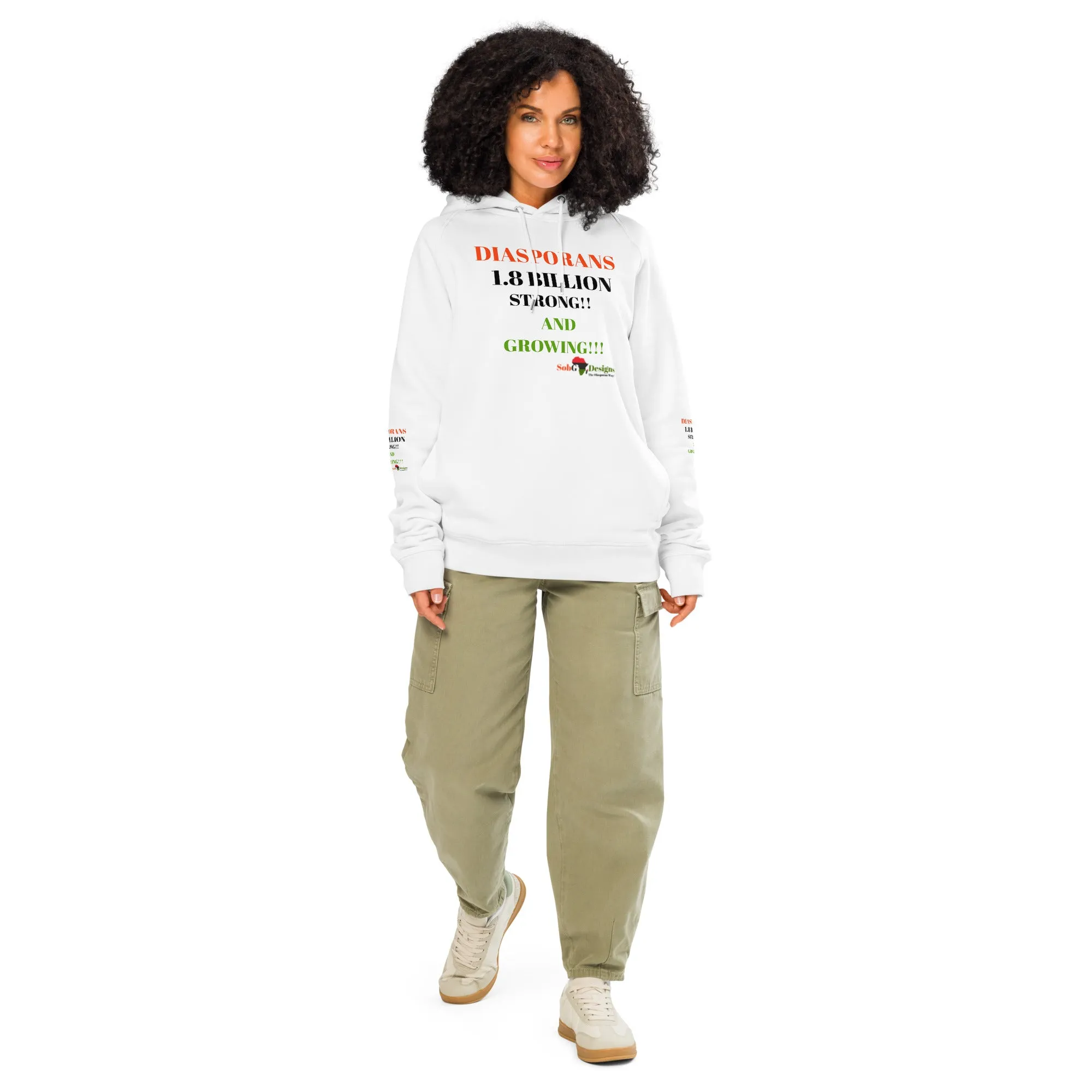 WHO ARE THE DIASPORANS? Unisex Organic Side Pocket Hoodie by SobG Designs