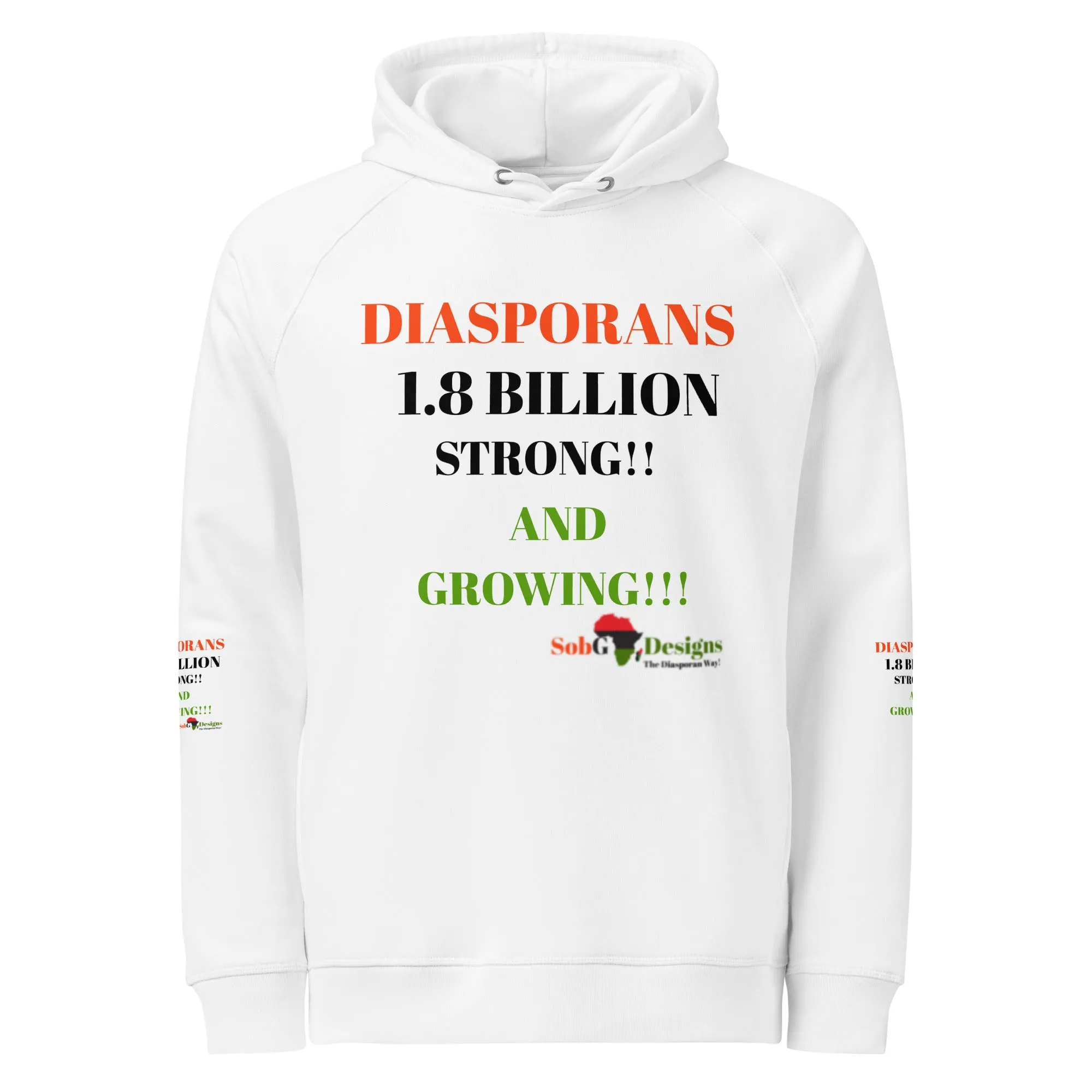 WHO ARE THE DIASPORANS? Unisex Organic Side Pocket Hoodie by SobG Designs