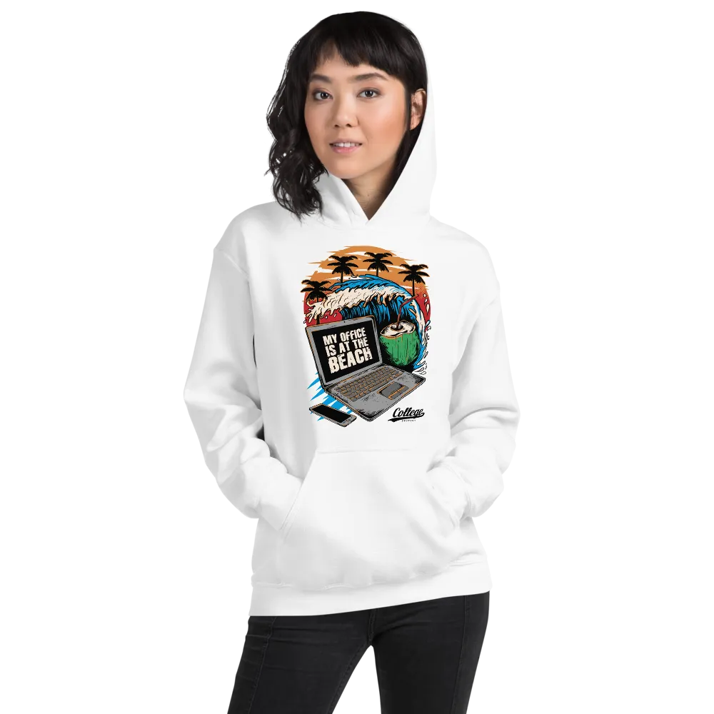 Women's Dropout Beach Hoodie (Black logo)